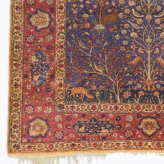Antique Kum Kapi Silk Rug - Early 20th Century