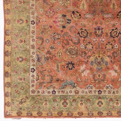 Antique Kum Kapi Silk Rug - Early 20th Century