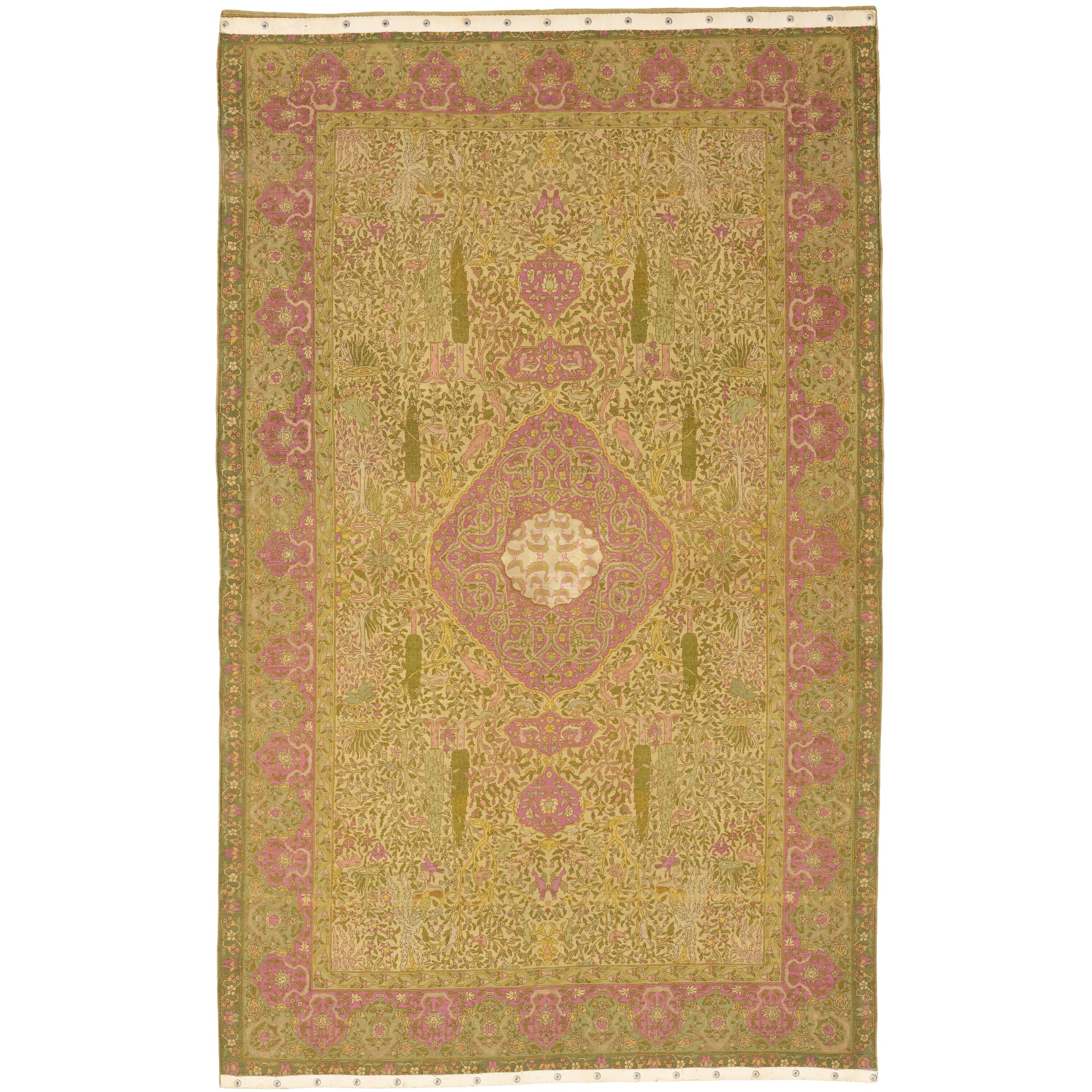 Metal Antique Kumkapi Rug - 19th Century Koum Kapi For Sale