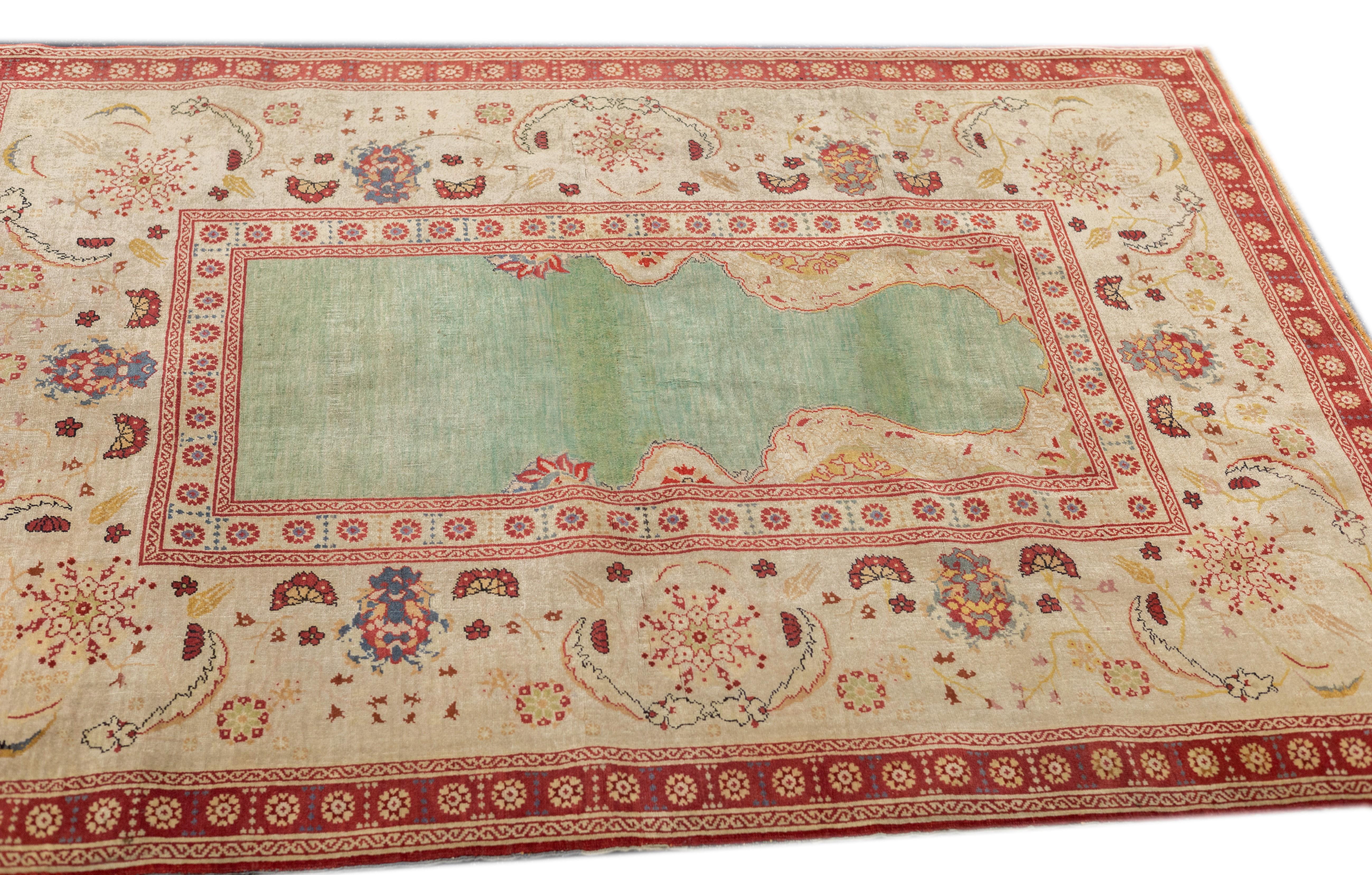 Antiker Kumkapi-Teppich 4'4'' x 5'11'' (Wolle) im Angebot
