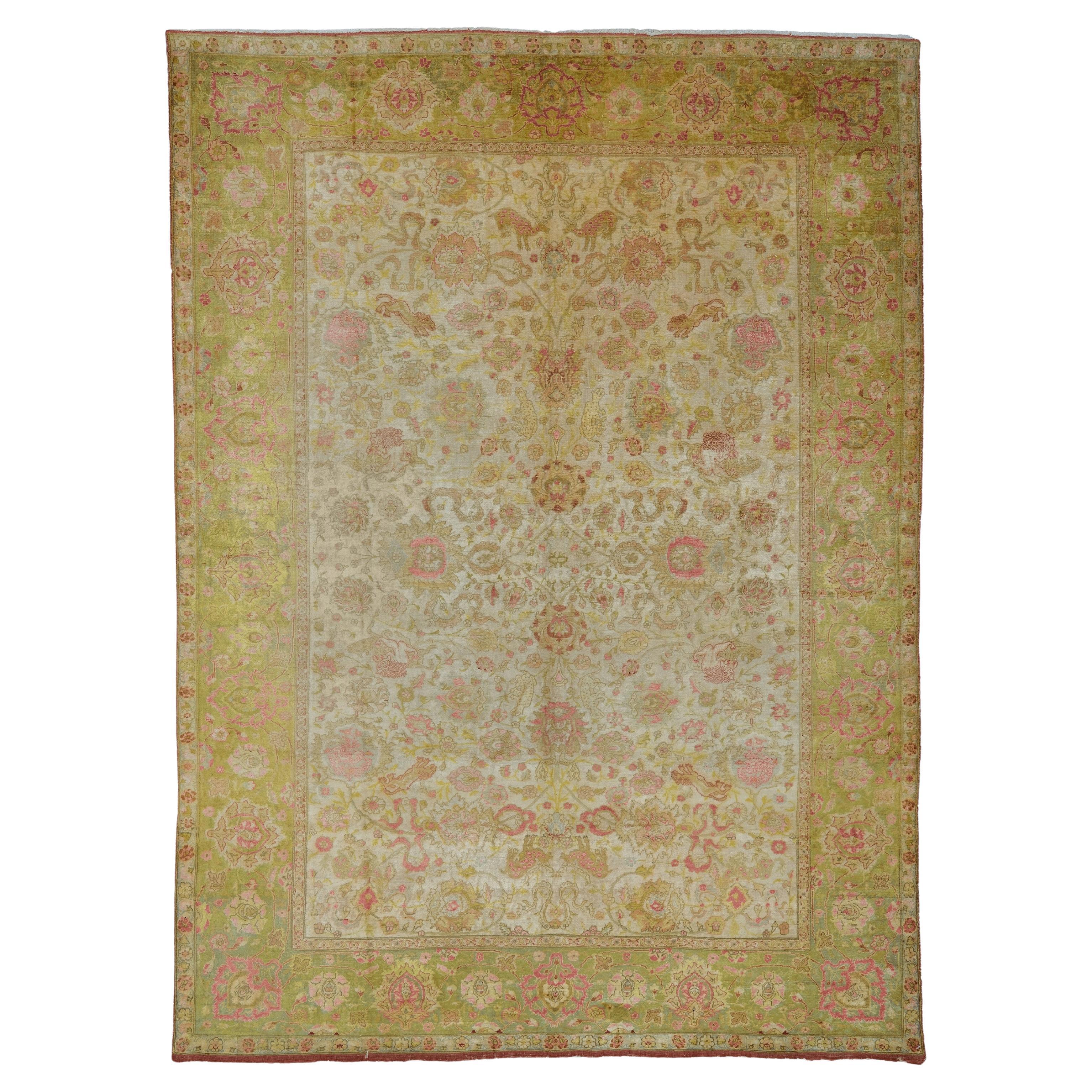 Antique Kumkapi Silk Rug - Circa 1920’s, Antique Rug, Antique Silk Rug For Sale