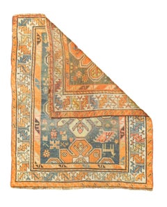 Alfombra kurda antigua Kazak 3'2'' x 3'10''