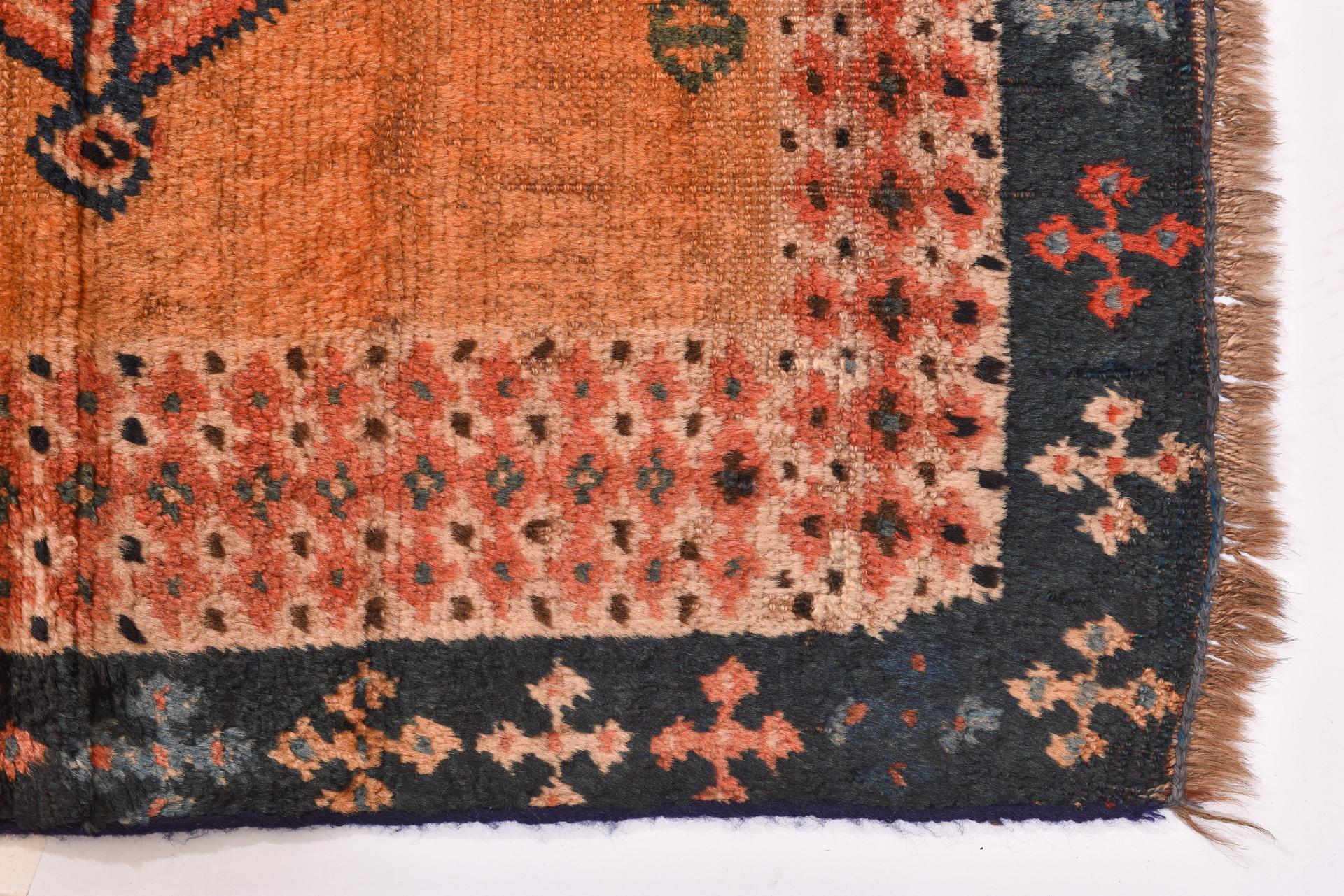 Hand-Knotted Antique Kurdestan Carpet For Sale