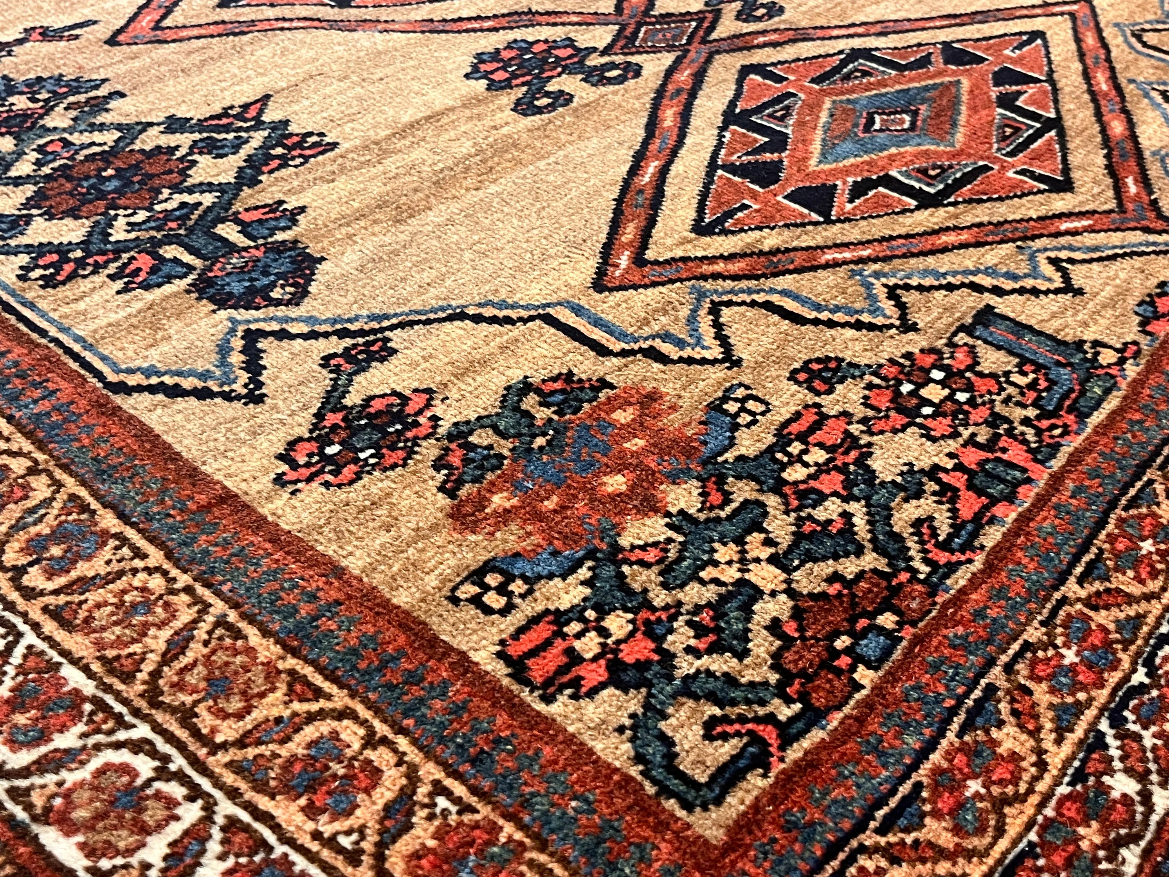 Persiano Tappeto antico curdo Bidjar 4'1