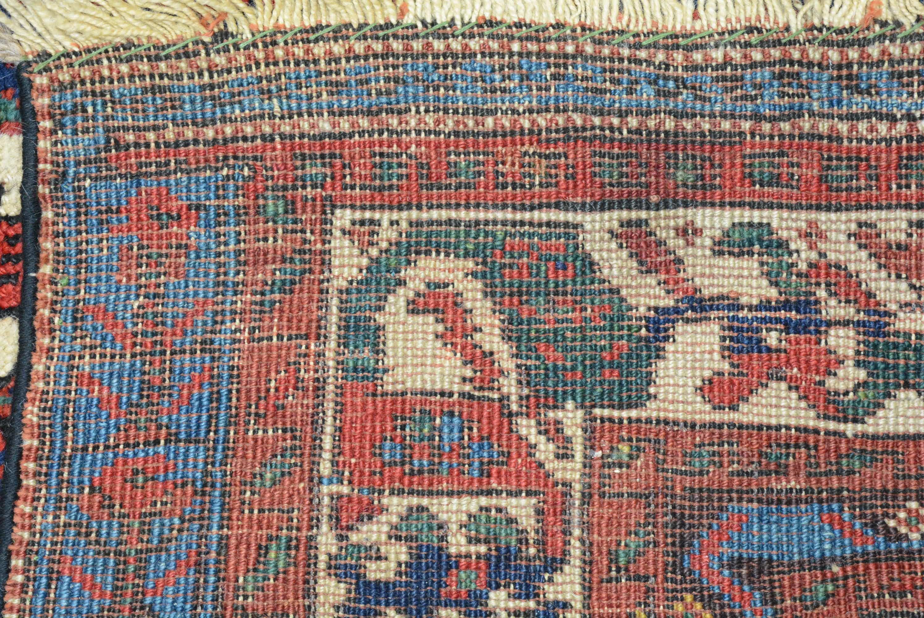 Wool Antique Kurdish Bidjar Rug For Sale