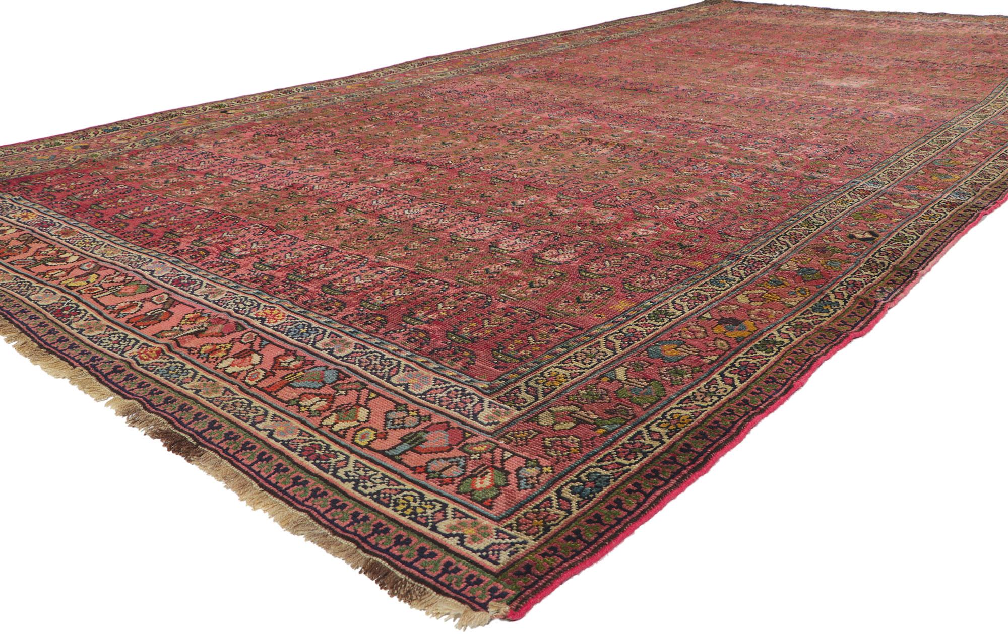 61049 antiker kurdischer Teppich, Maße: 06'11 x 14'10.