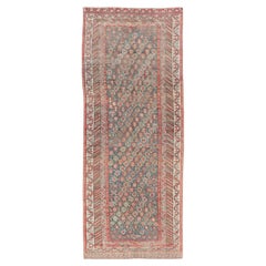 Antique Kurdish Gallery Runner with All-Over Tribal Design   4'9 x 13'0