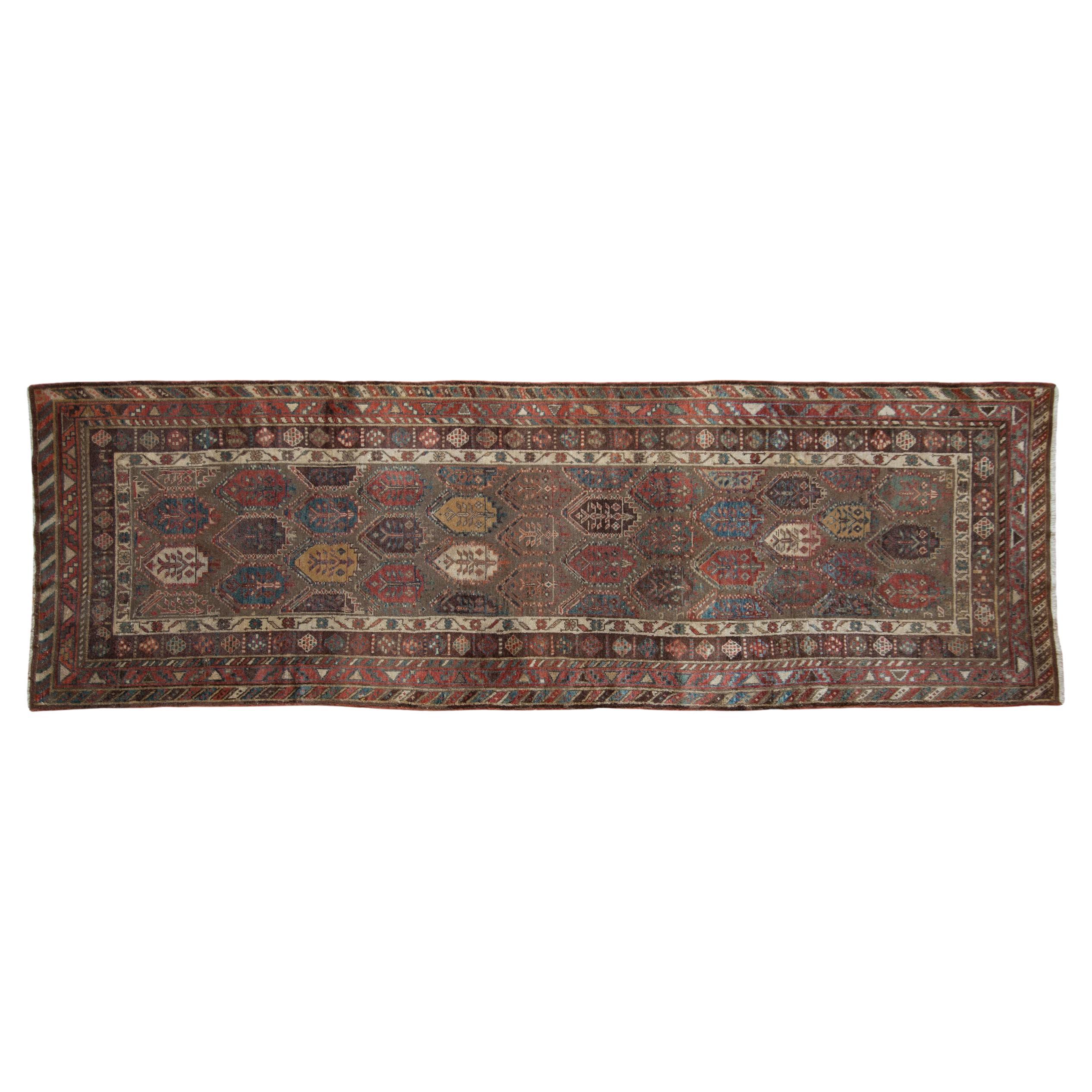 Alfombra kurda antigua Hamadan Runner