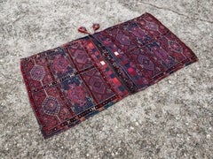 Antique Kurdish hand-knotted Camel Saddle Rug, Herki Tribe, 19th Century