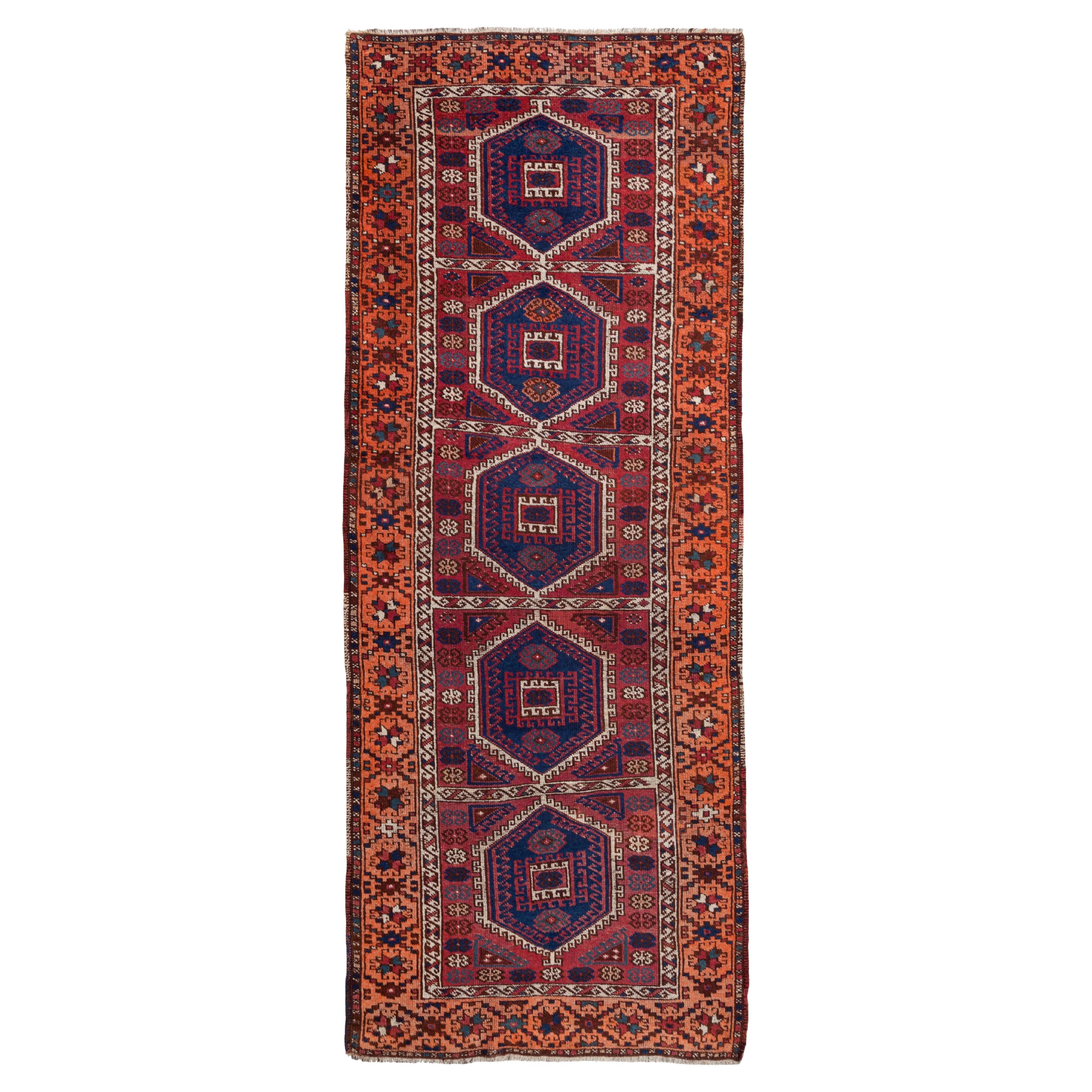 Alfombra Herki Antigua Kurda Alfombra Anatolia Turca Oriental Tejida a Mano Tinte Natural