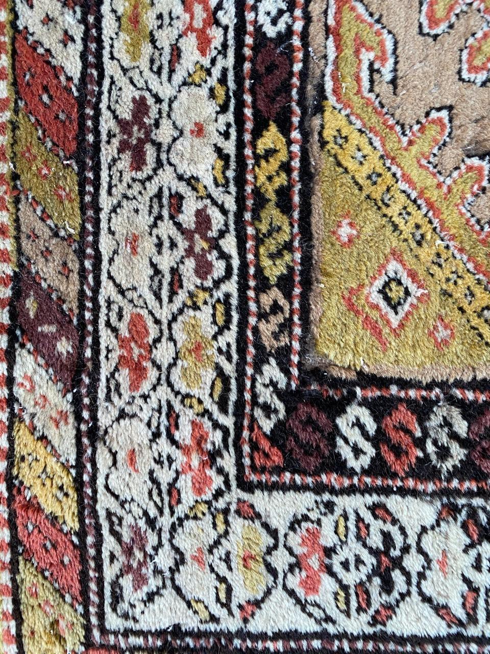 Cotton Bobyrug’s Antique Kurdish Kazak Style Runner For Sale
