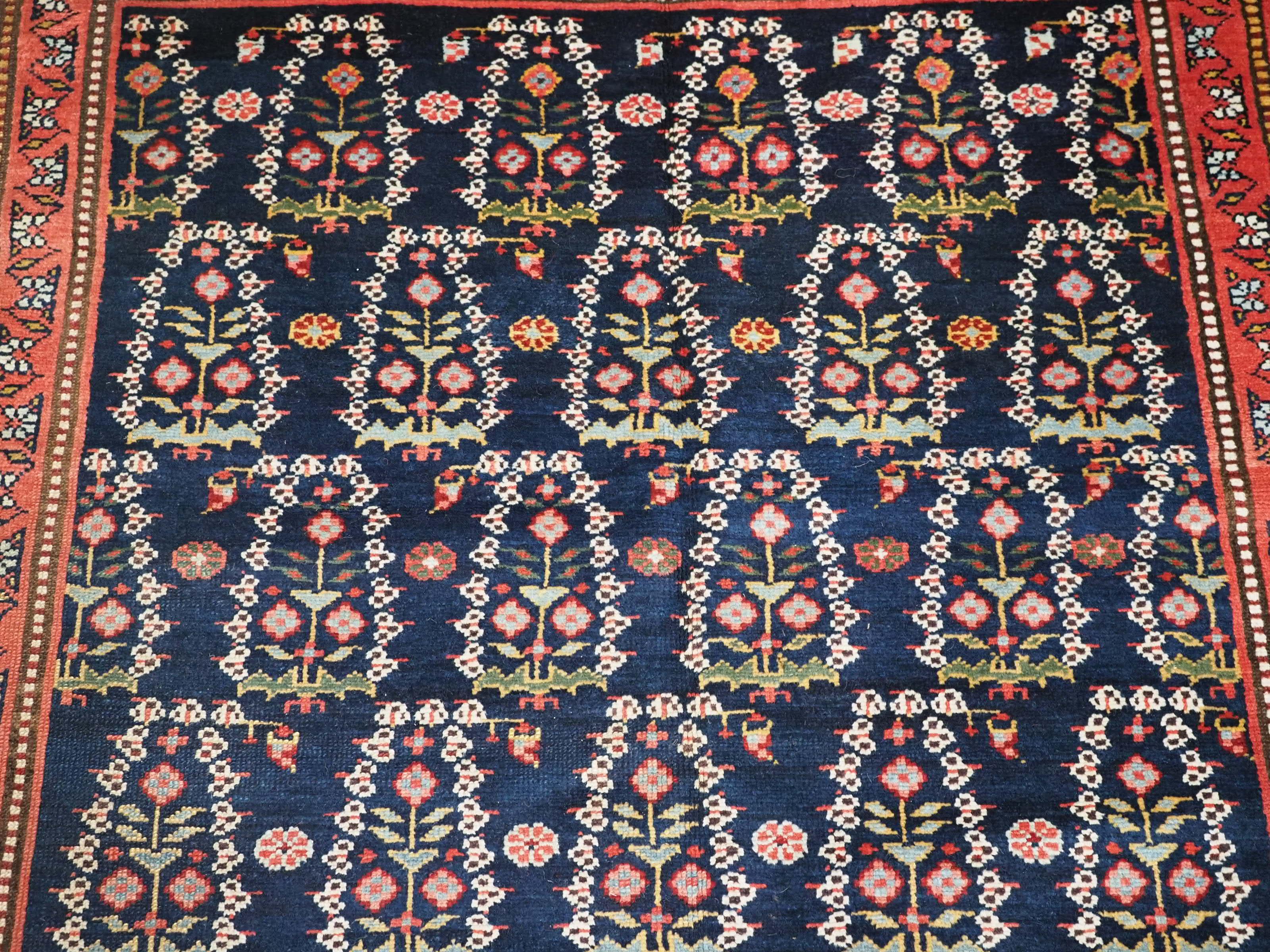 Antiker Kurdischer kelleh-Teppich oder großer Läufer mit Boteh-Design aus Kurdien.  1900. im Angebot 6