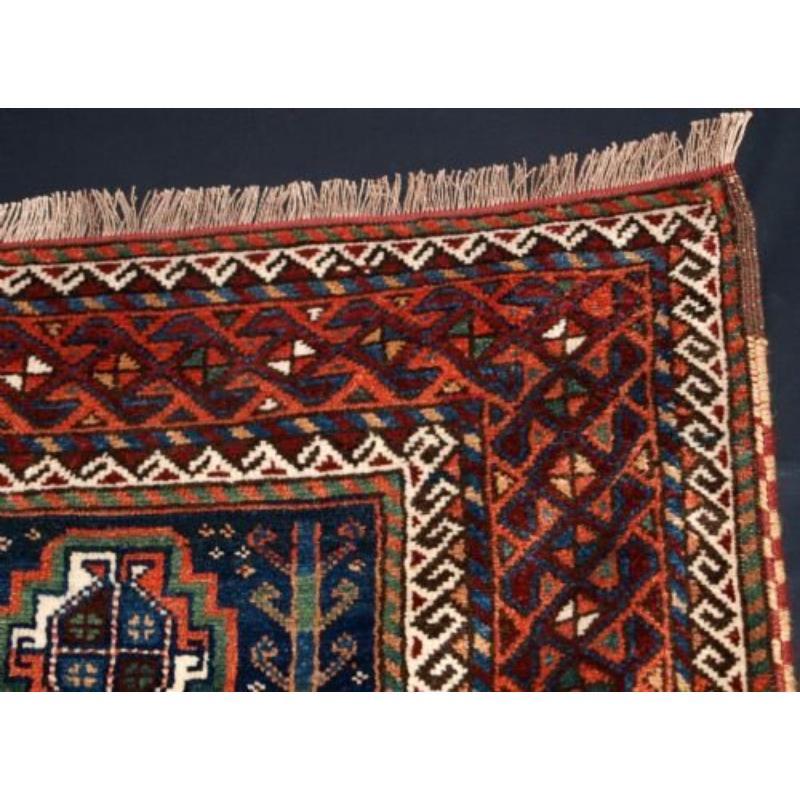20th Century Antique Kurdish Kordi Rug With Turkmen Guls, Circa 1900 For Sale