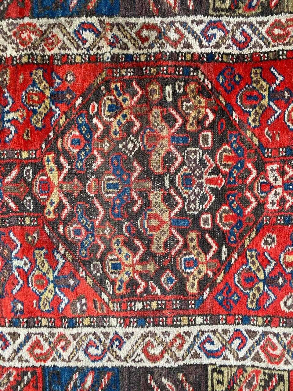 Hand-Knotted Antique Kurdish Malayer Rug