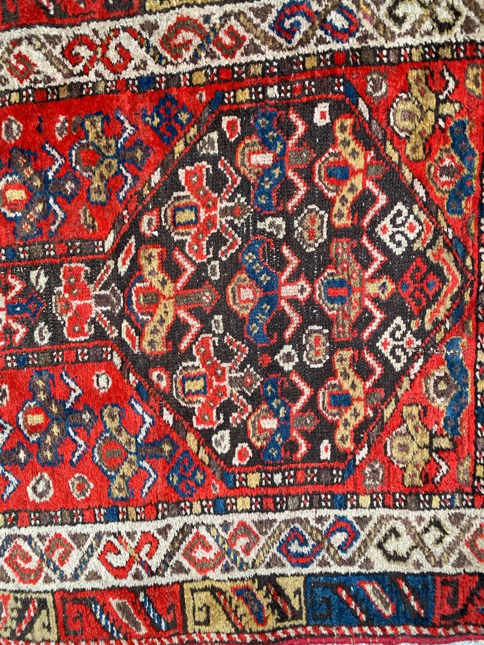 Antique Kurdish Malayer Rug In Fair Condition In Saint Ouen, FR