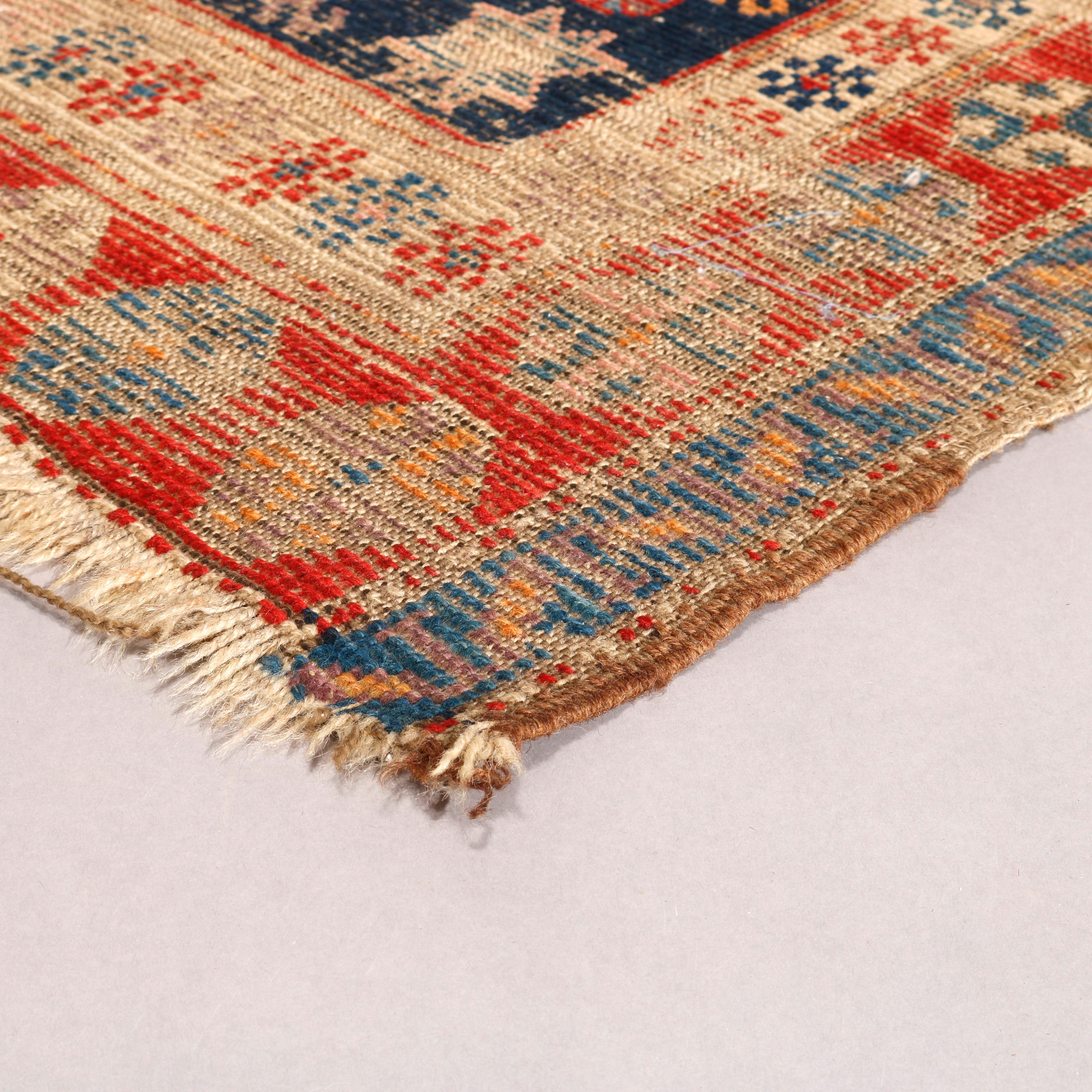 Wool Antique Kurdish Mat Oriental Rug, circa 1890