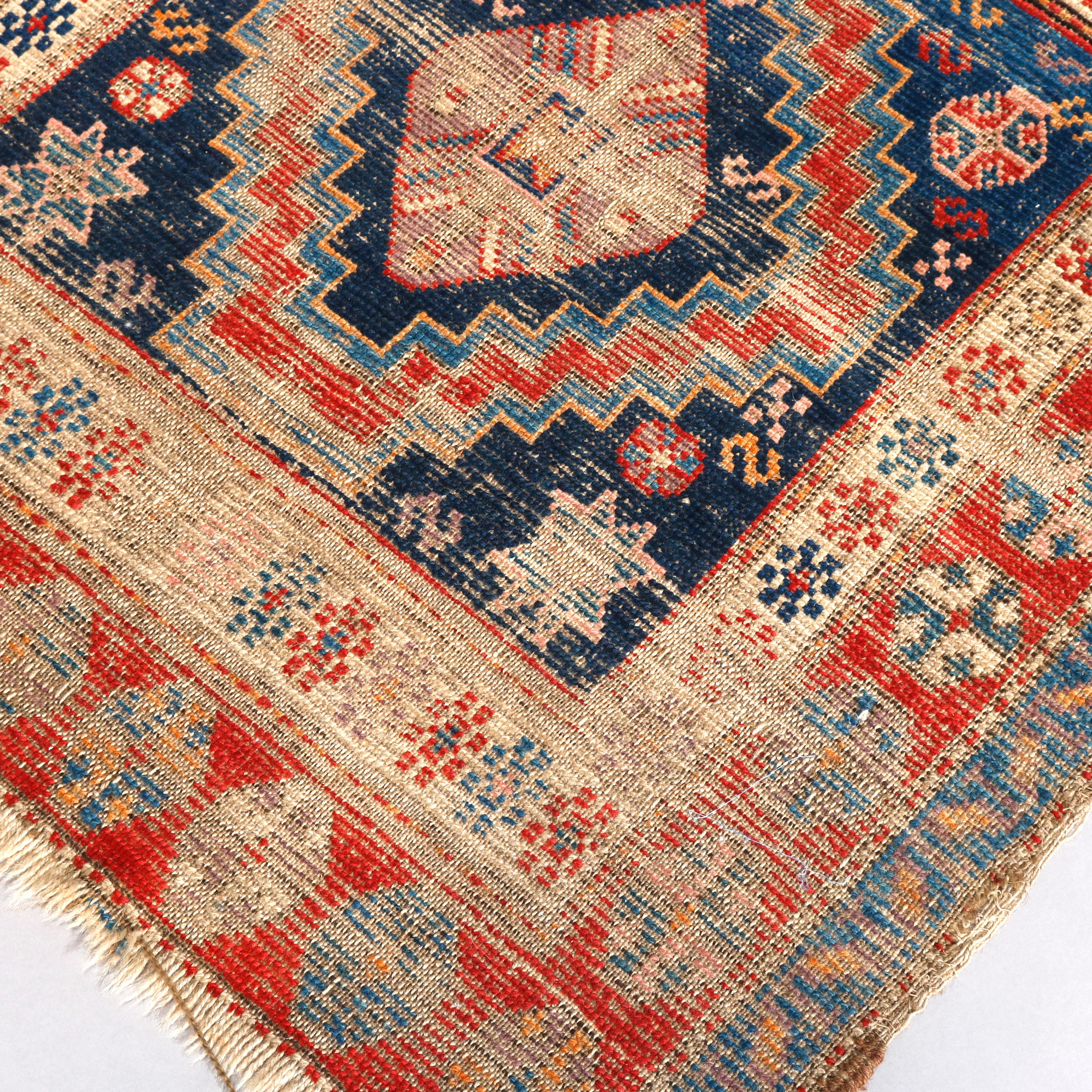 Antique Kurdish Mat Oriental Rug, circa 1890 1