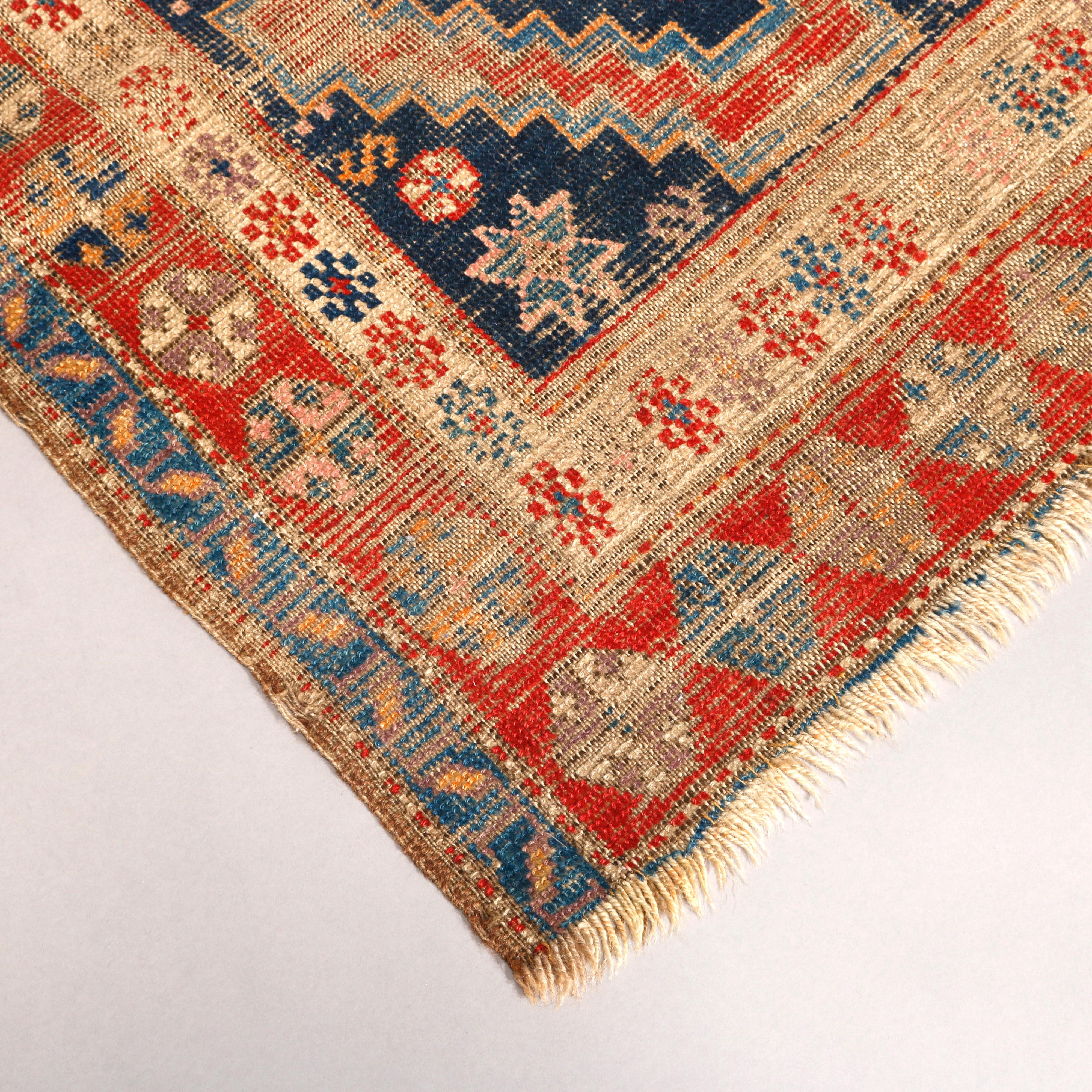 Antique Kurdish Mat Oriental Rug, circa 1890 2