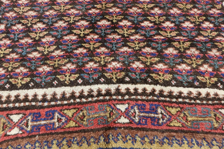 Antique Kurdish Persian Runner with Victorian Cottage Style, Wide ...