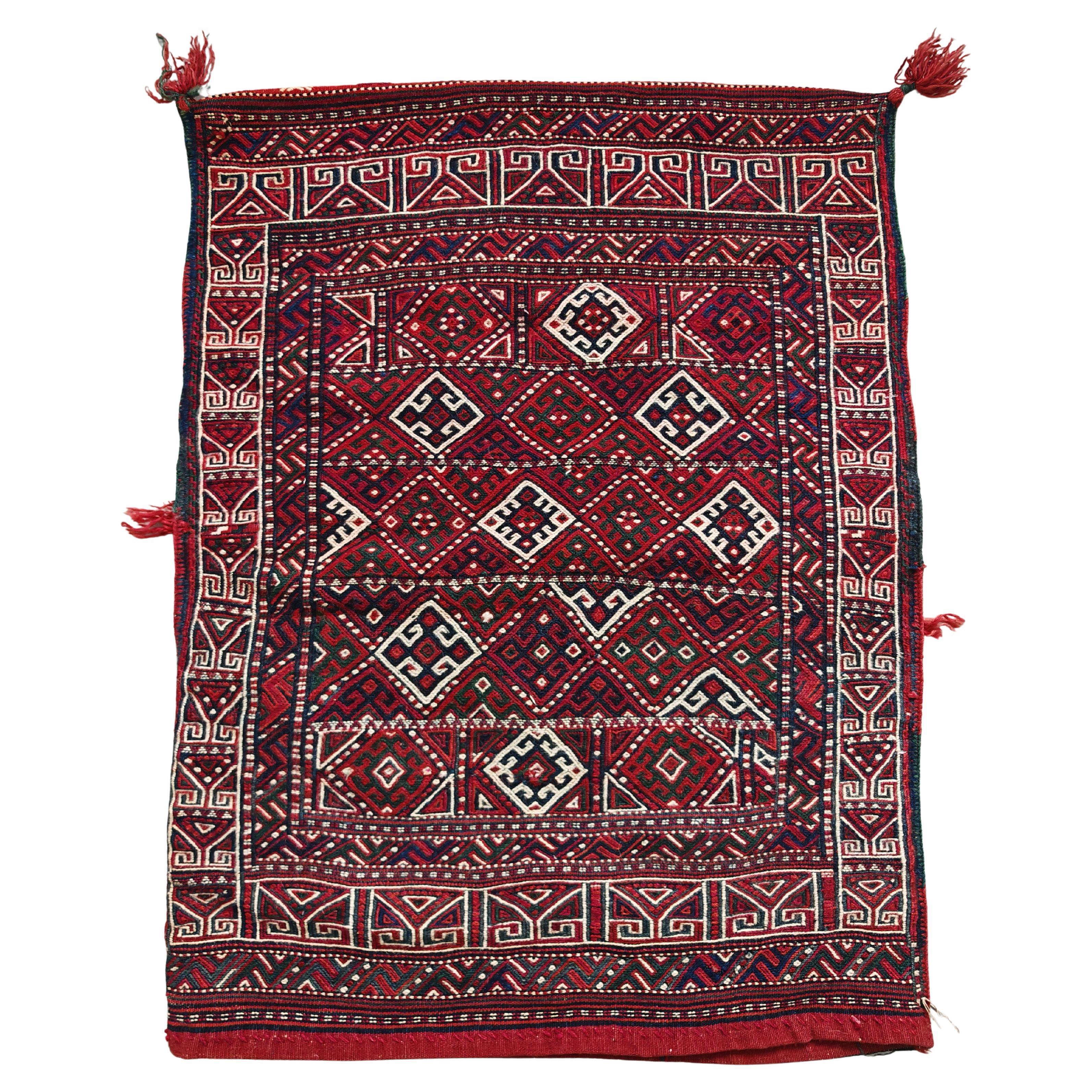 Antiker kurdischer Quchan Chanteh oder ein Kissenbezug, kaukasische Kurden im Angebot