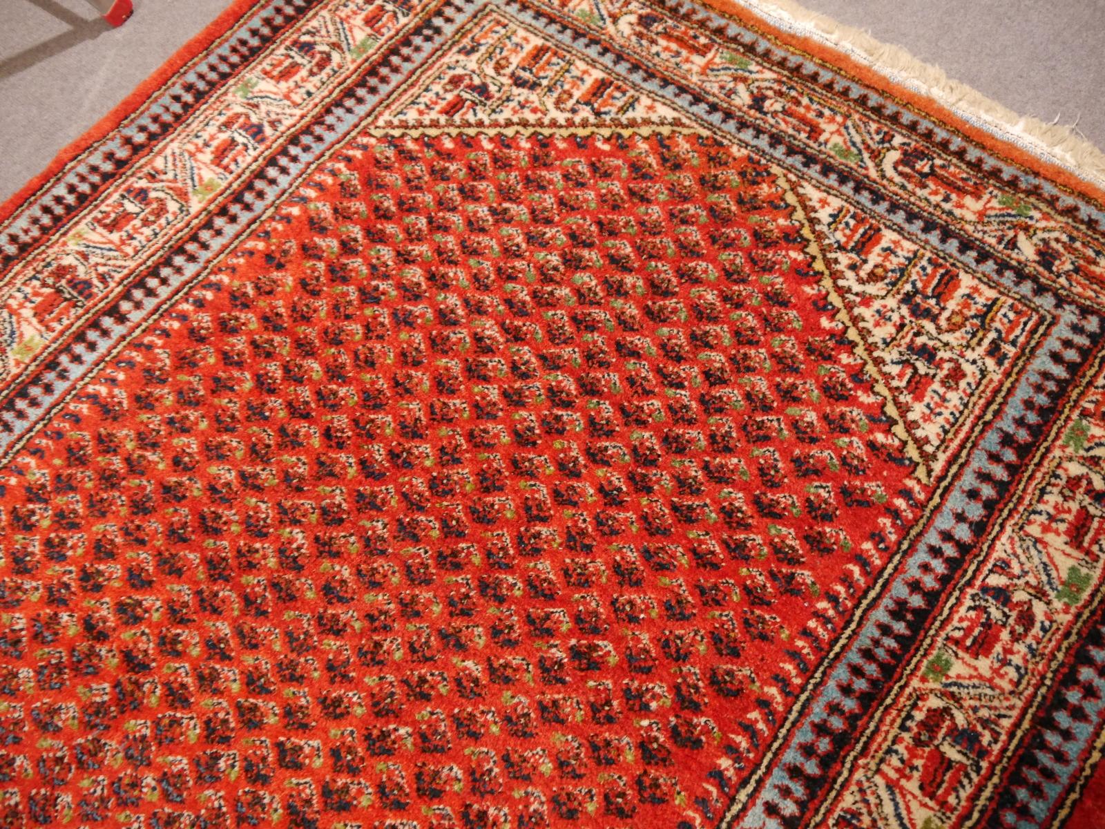 Asian Antique Kurdish Rug 1920´s hand-knotted Burnt Orange and Beige