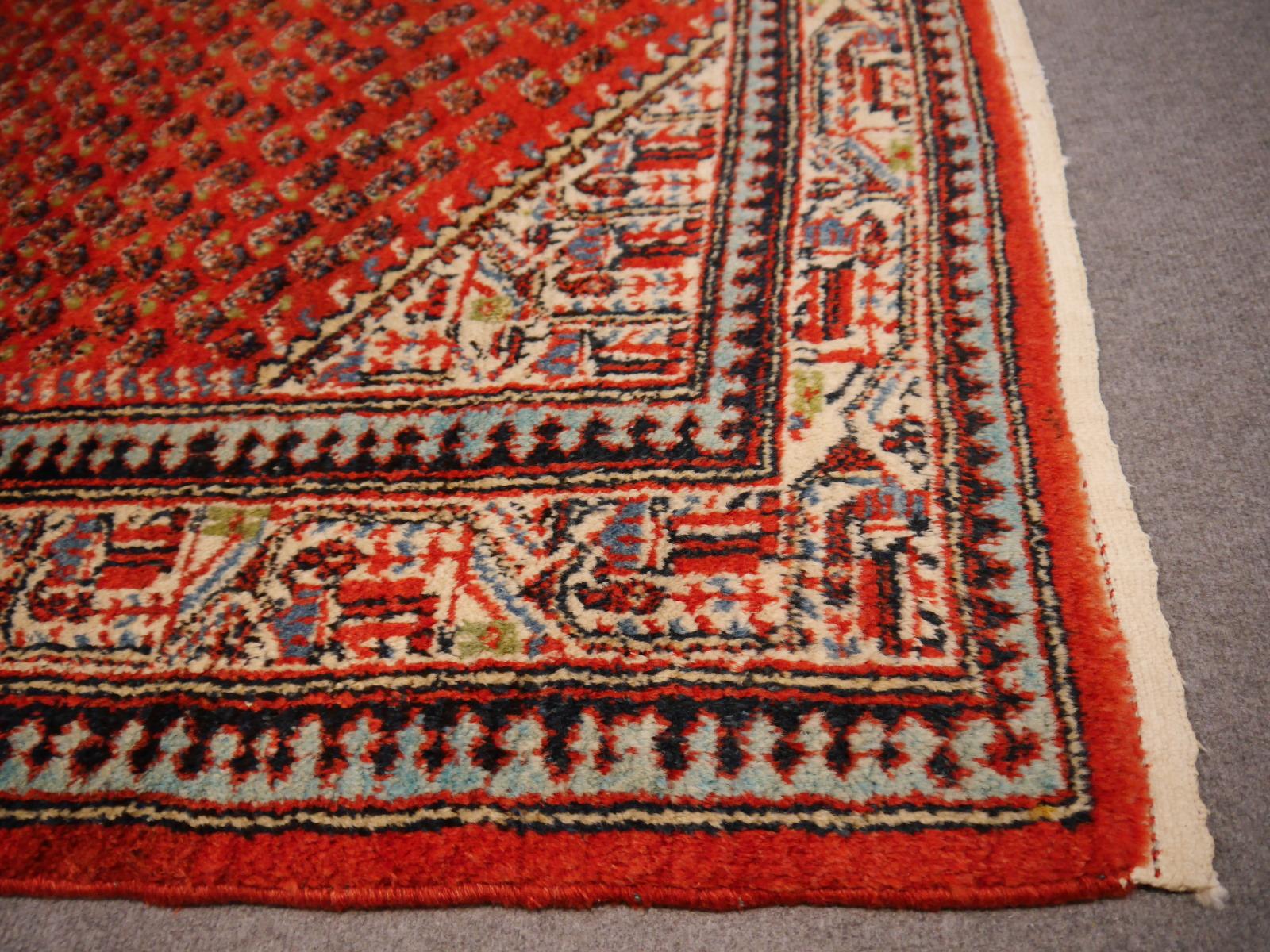 Wool Antique Kurdish Rug 1920´s hand-knotted Burnt Orange and Beige