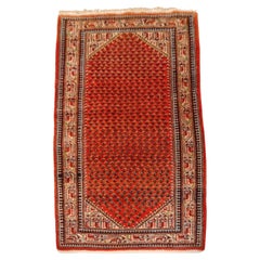 Antique Kurdish Rug 1920´s hand-knotted Burnt Orange and Beige