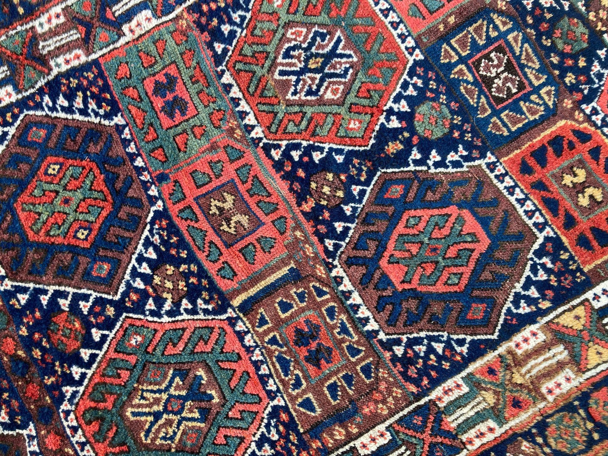 Antique Kurdish Rug 1.92m x 1.19m For Sale 6