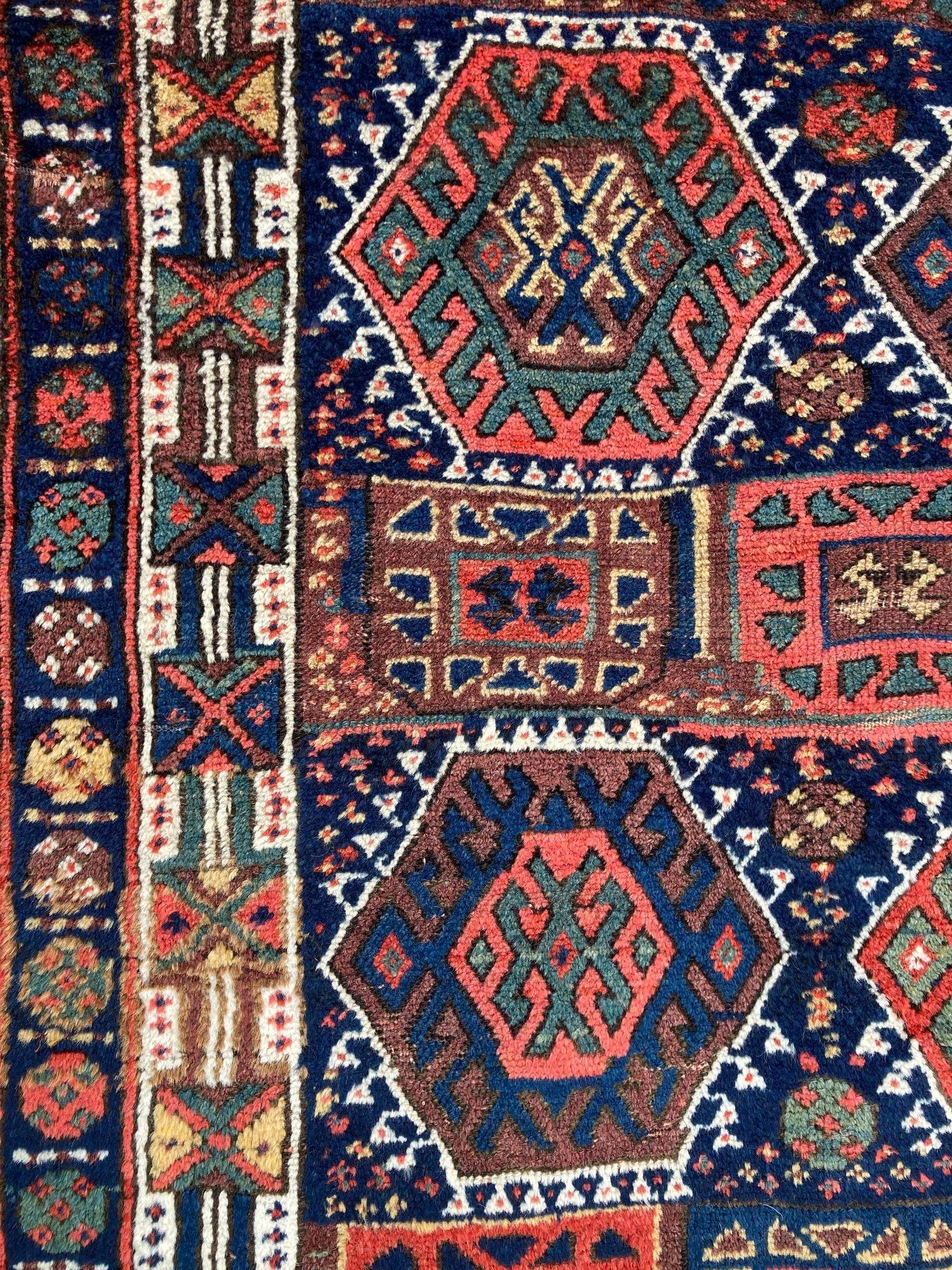 Antique Kurdish Rug 1.92m x 1.19m For Sale 8