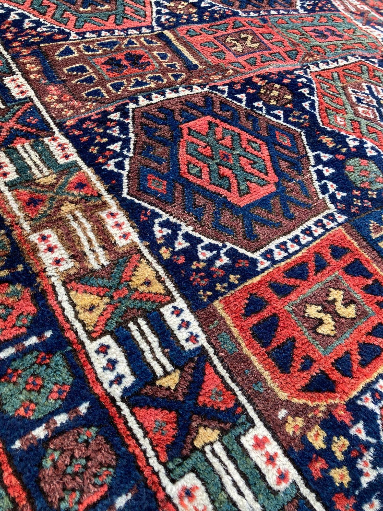 Antique Kurdish Rug 1.92m x 1.19m For Sale 10