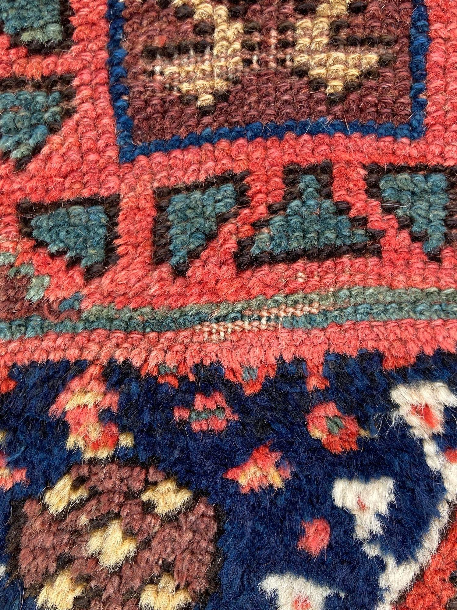 Antique Kurdish Rug 1.92m x 1.19m For Sale 15