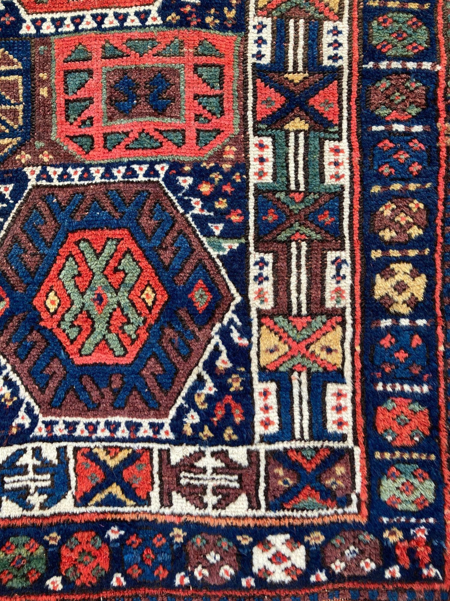 Antique Kurdish Rug 1.92m x 1.19m For Sale 2