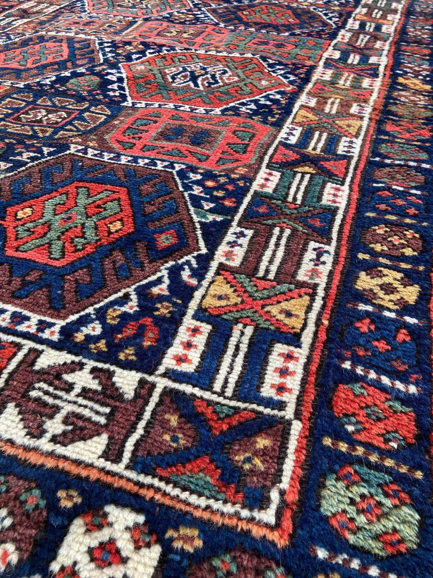 Antique Kurdish Rug 1.92m x 1.19m For Sale 4