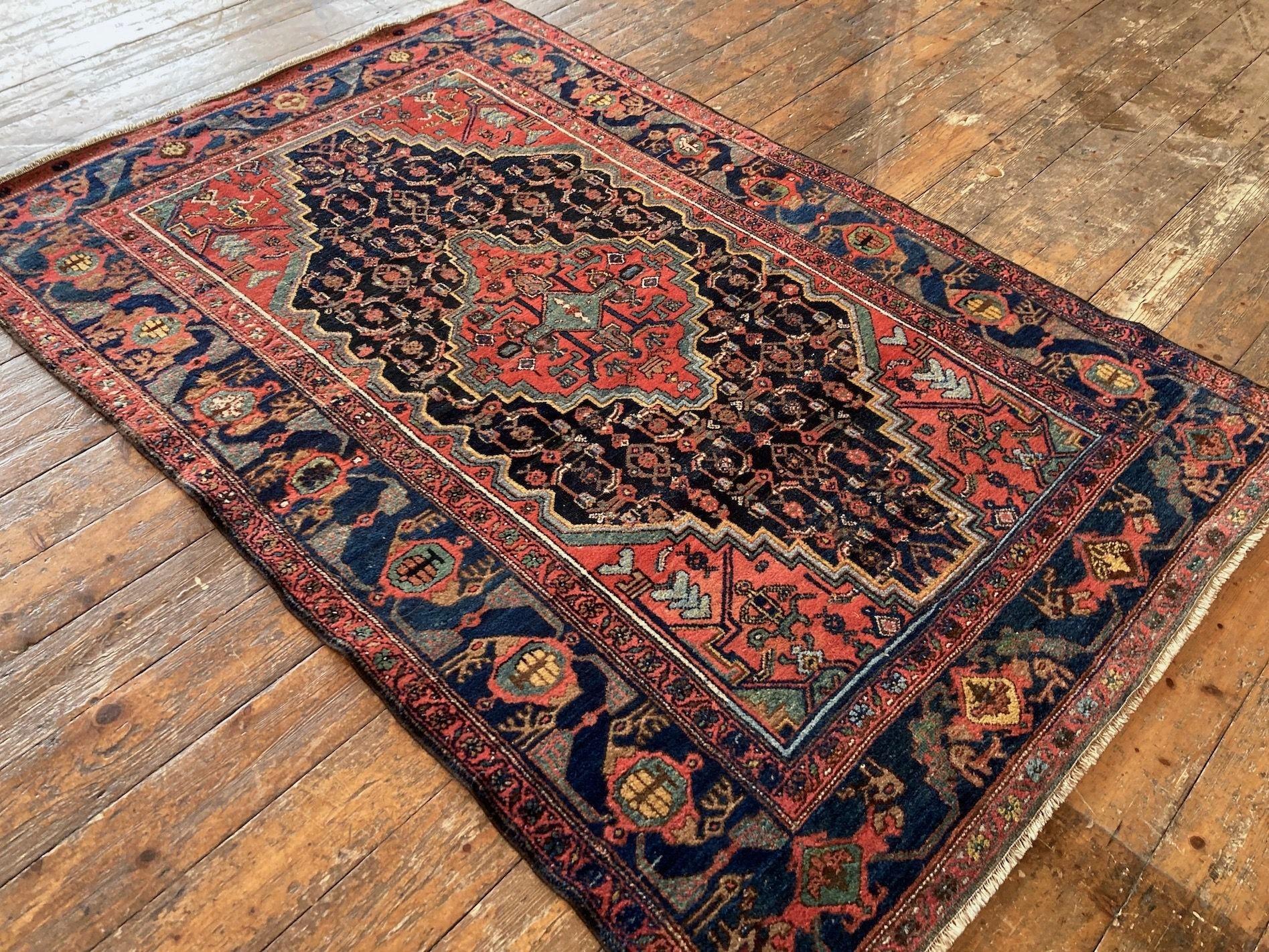 Lana Tappeto antico curdo 2,06 m x 1,38 m in vendita