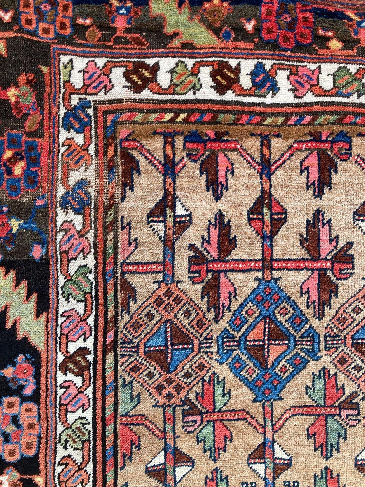 Antique Kurdish Rug 2.12m x 1.23m For Sale 6