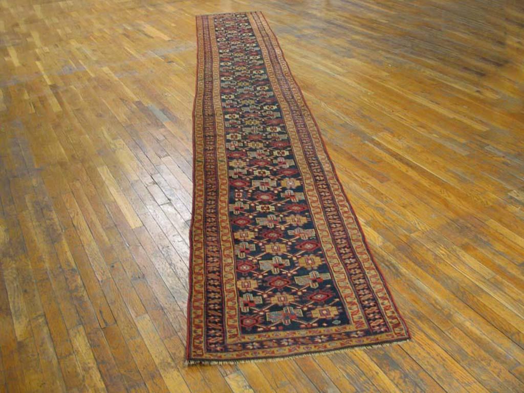 Hand-Knotted 19th Century W. Persian Kurdish Carpet ( 2'6