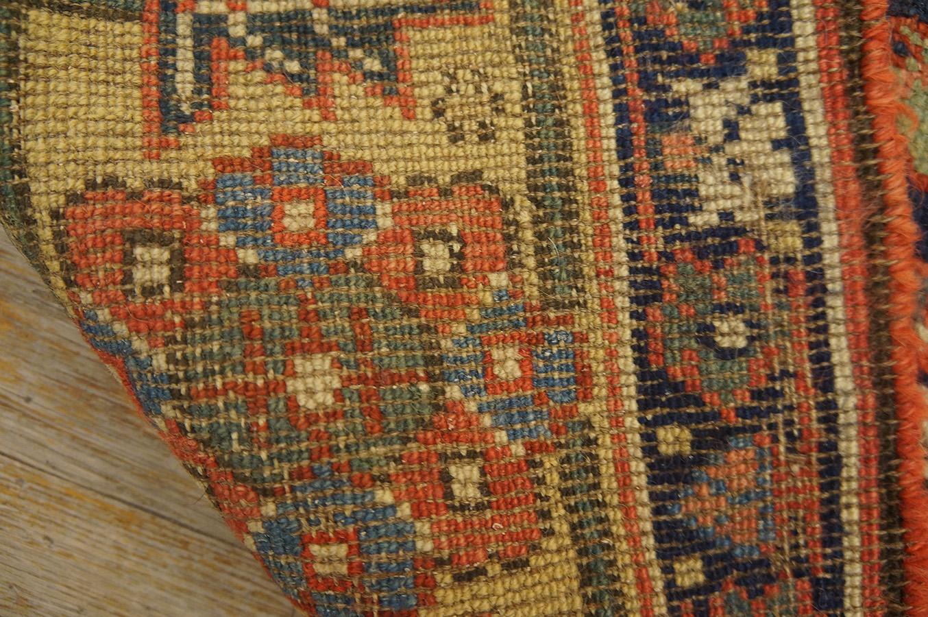 Mid 19th Century W. Persian Kurdish Shrub Runner Carpet (3' x 14'6'' - 90 x 443) For Sale 9
