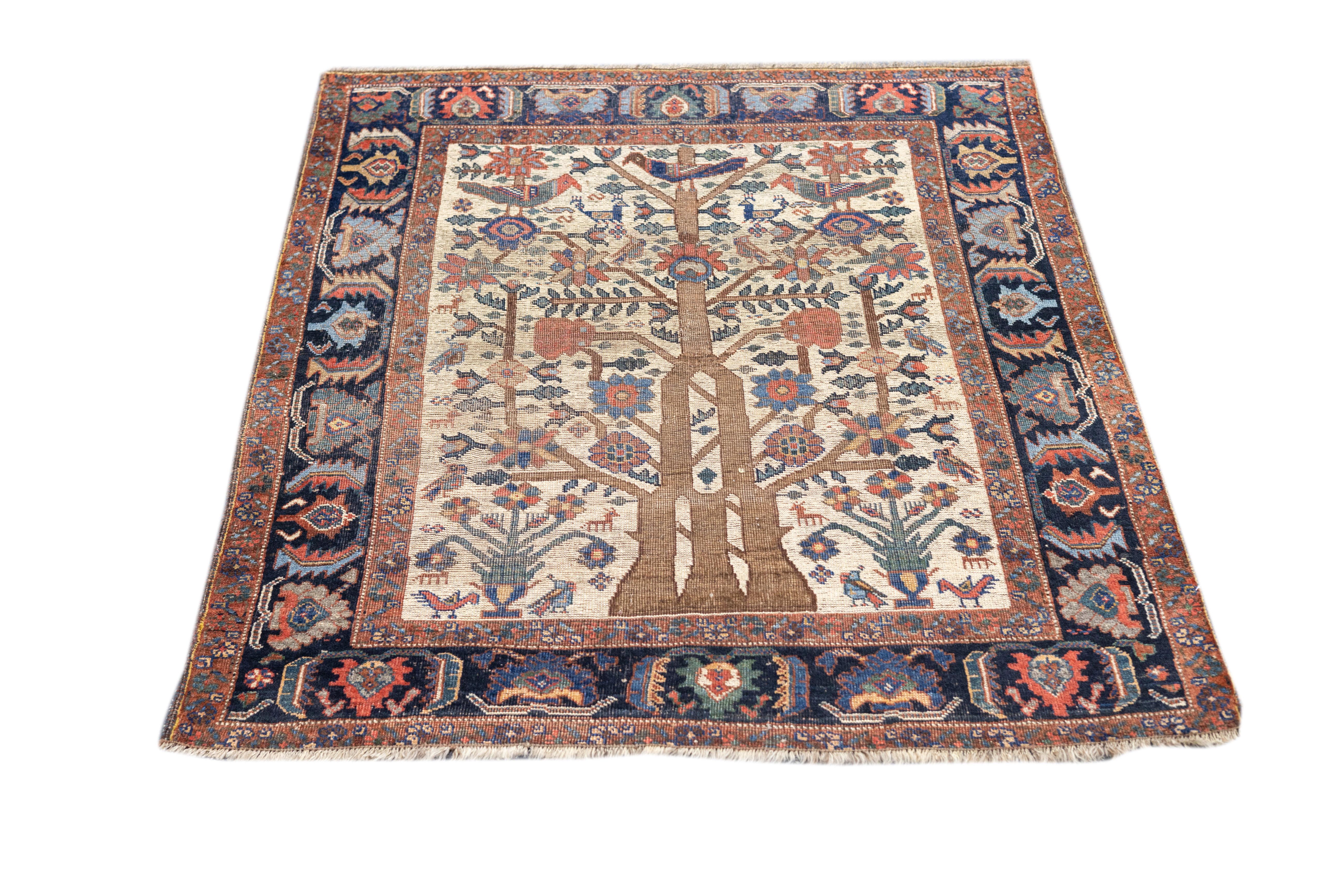 Wool Antique Kurdish Rug 3'11'' x 5'0