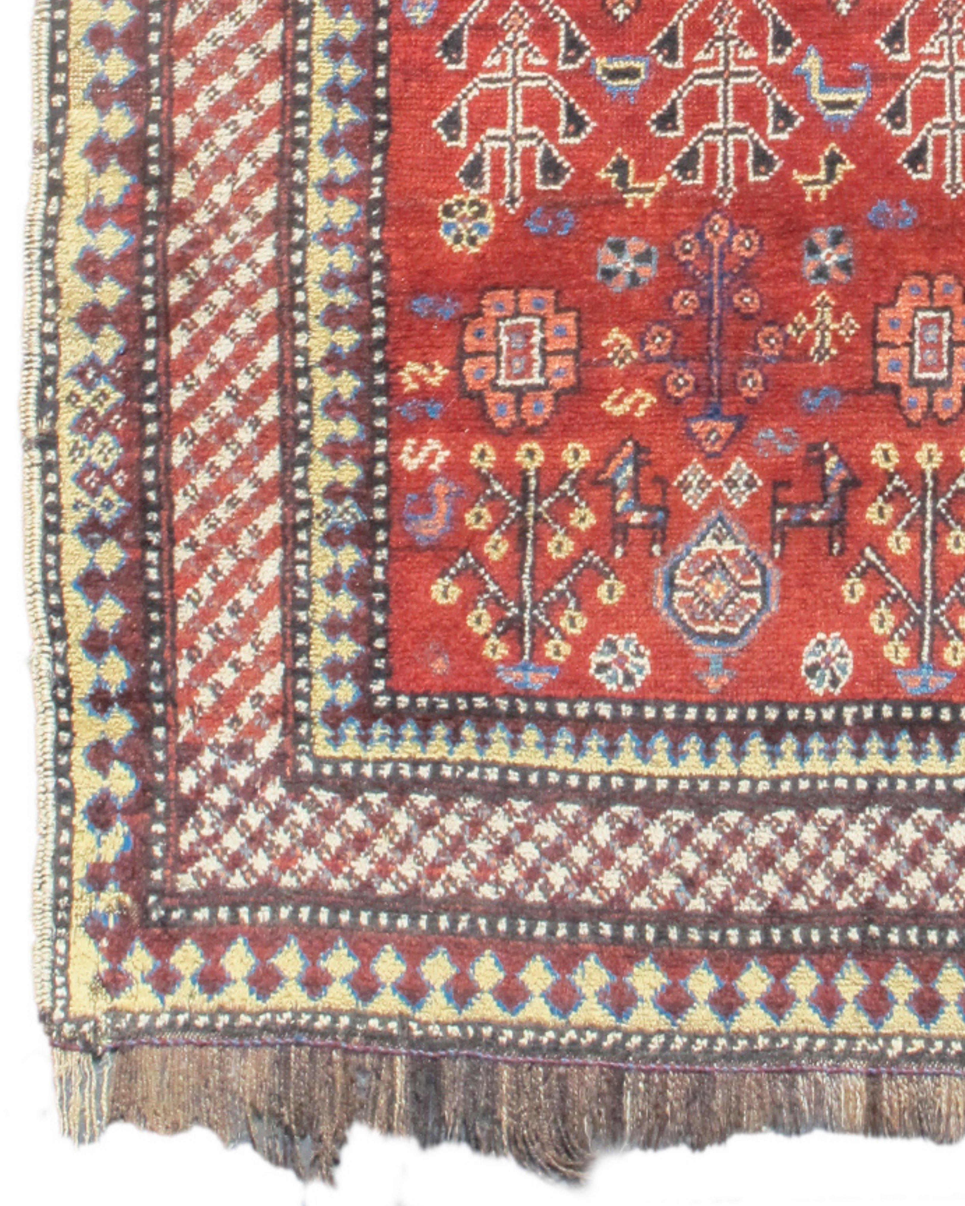 Hand-Knotted Antique Kurdish Rug, c. 1900 For Sale