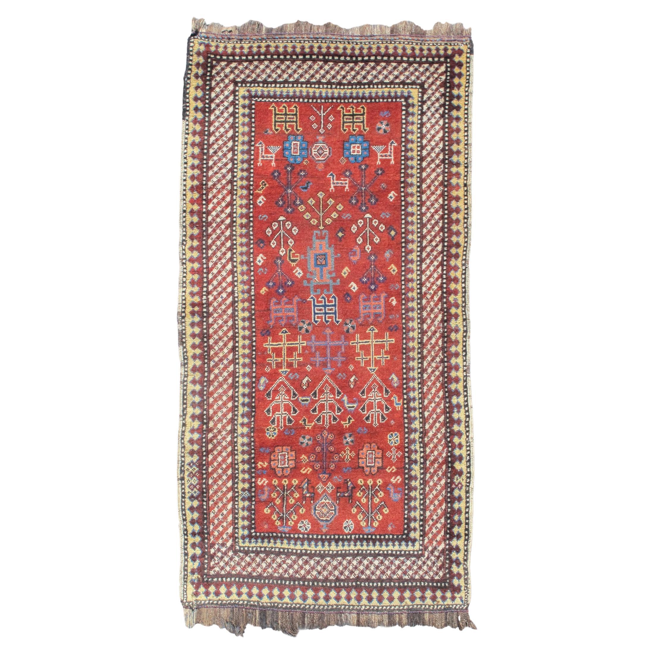 Antique Kurdish Rug, c. 1900 For Sale