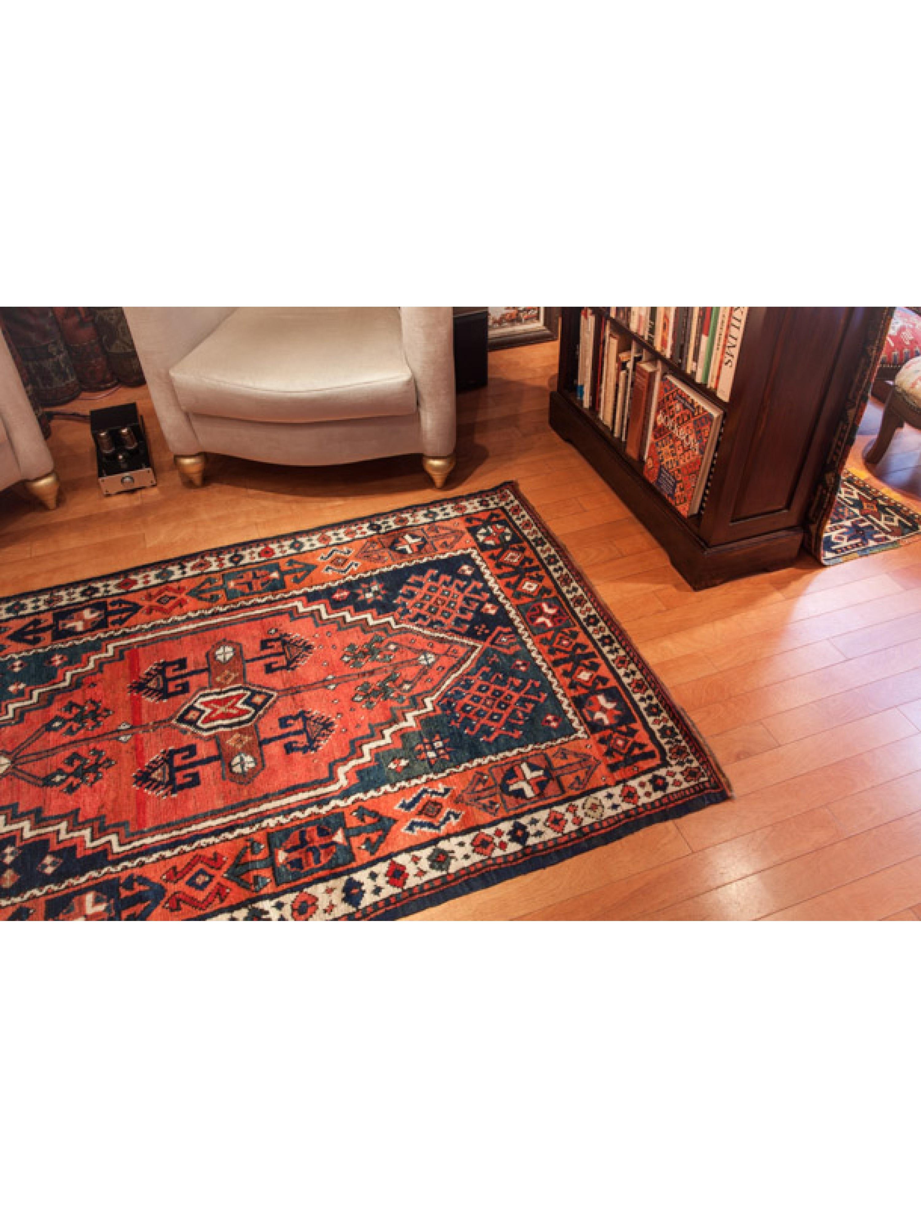 Hand-Woven Antique Kurdish Rug Eastern Anatolian Turkish Carpet Handwoven Natural Dye For Sale