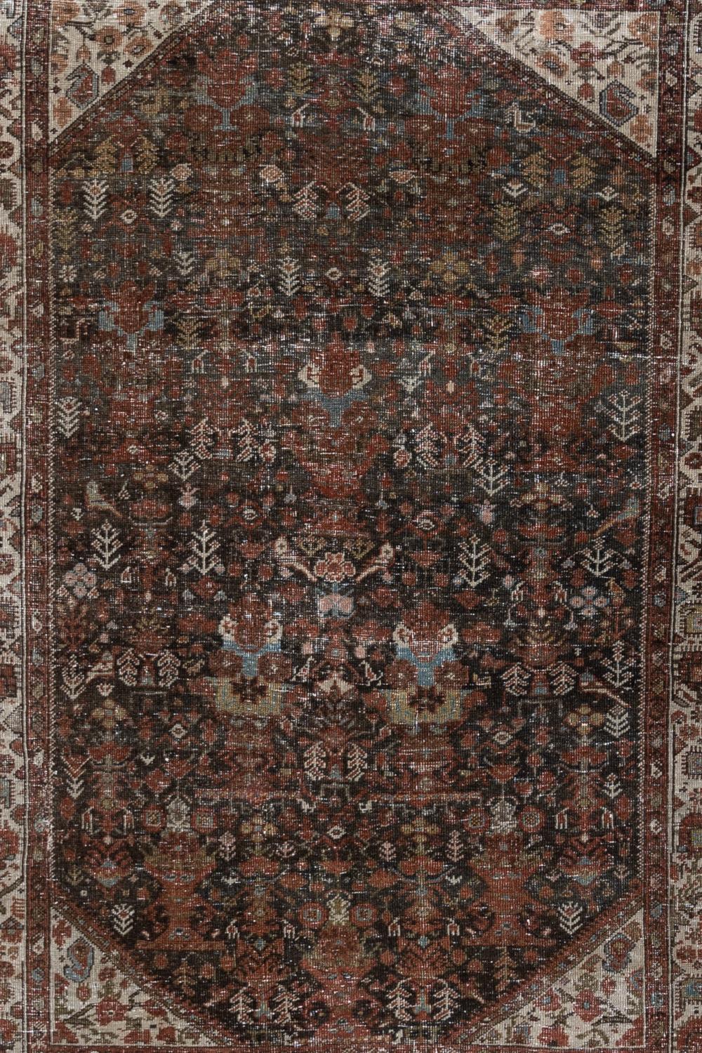 Age: late 19th century

Pile: Low

Wear Notes: 3

Material: Wool on Cotton

Vintage rugs are made by hand over the course of months, sometimes years. Their imperfections and wear are evidence of the hard working human hands that made them