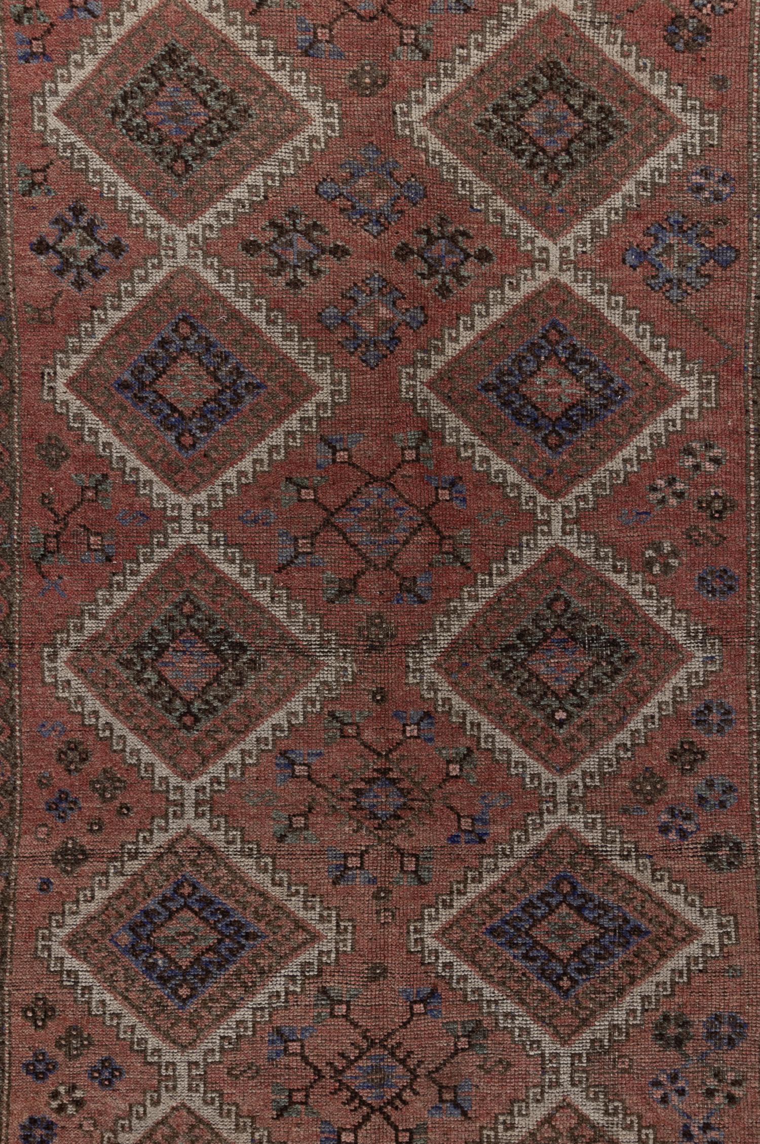 Wool on wool foundation antique Kurdish textile. Soft underfoot with natural patina. 

Wear Notes: 2

Wear Guide: 
Vintage and antique rugs are by nature, pre-loved and may show evidence of their past. There are varying degrees of wear to vintage