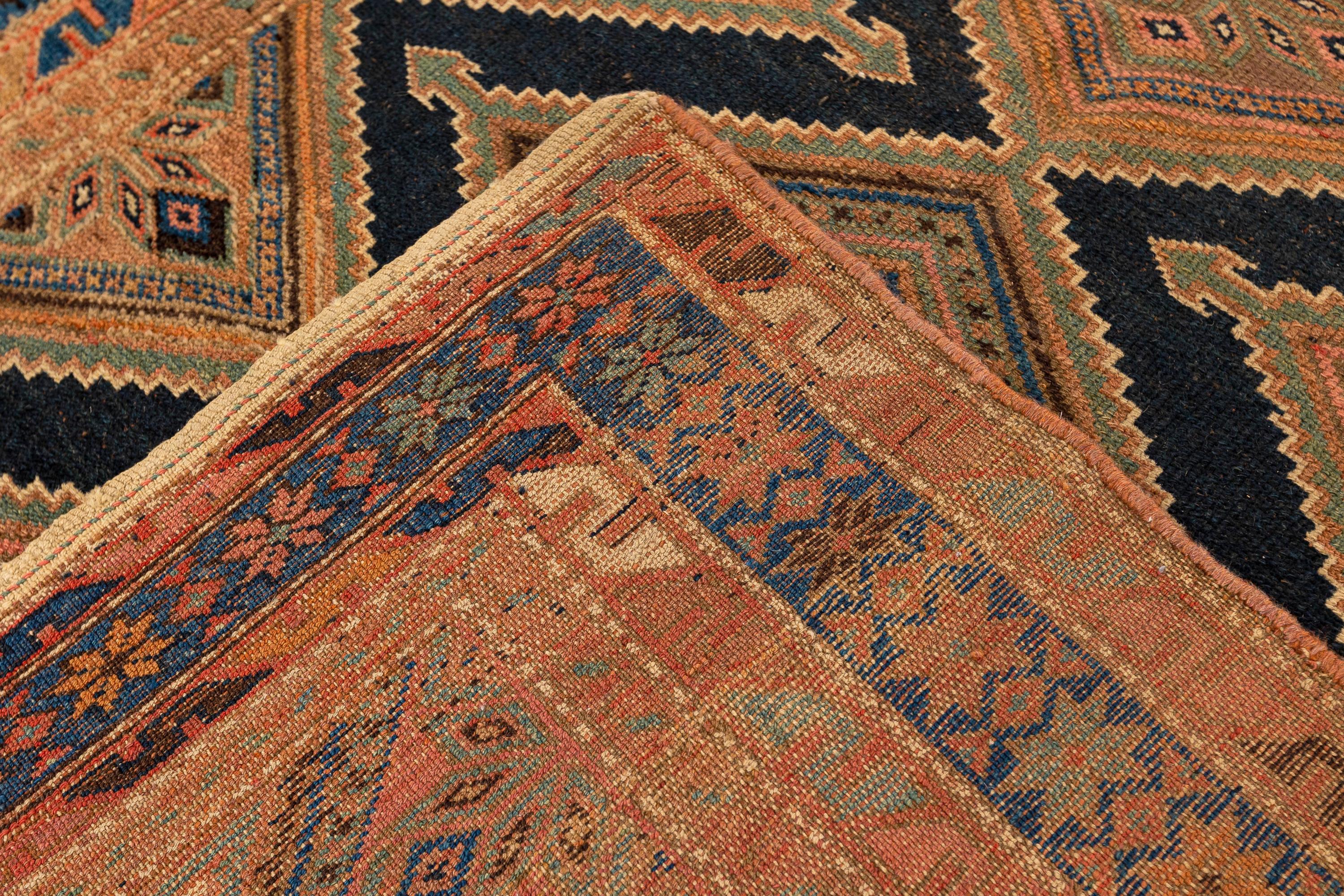 Hand-Knotted Antique Kurdish Rug Runner For Sale