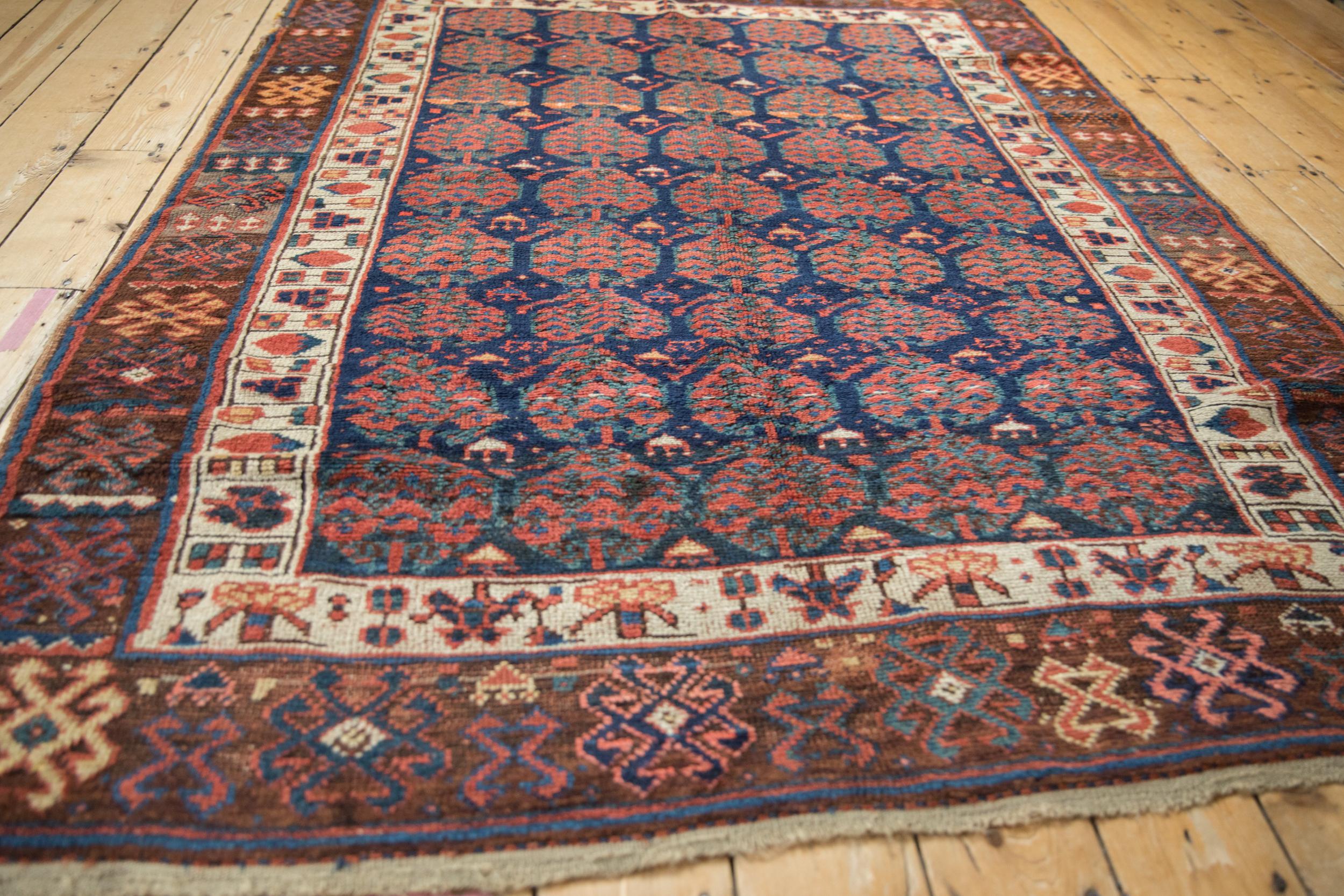 Hand-Knotted Antique Kurdish Rug For Sale