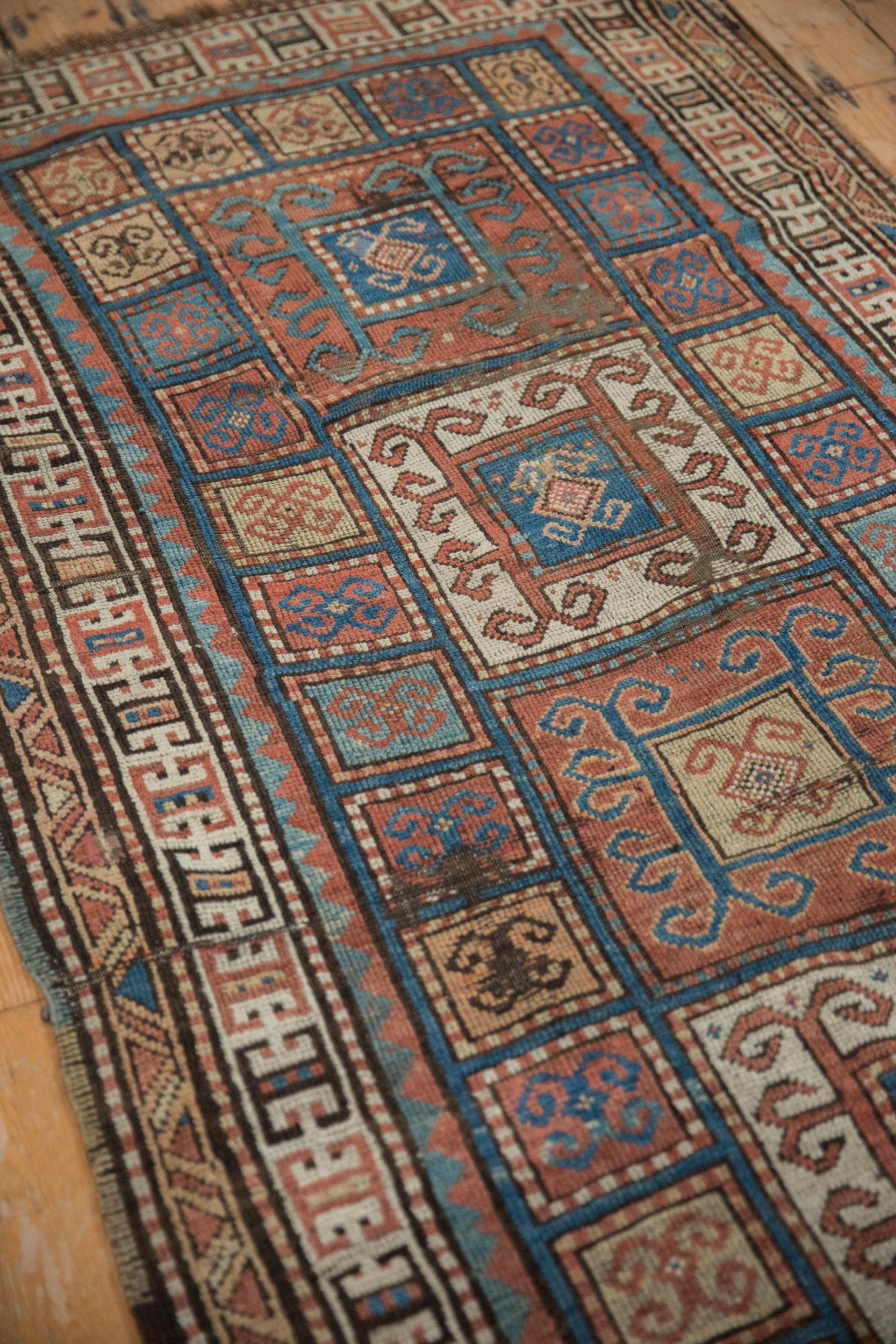 Hand-Knotted Antique Kurdish Rug Runner For Sale