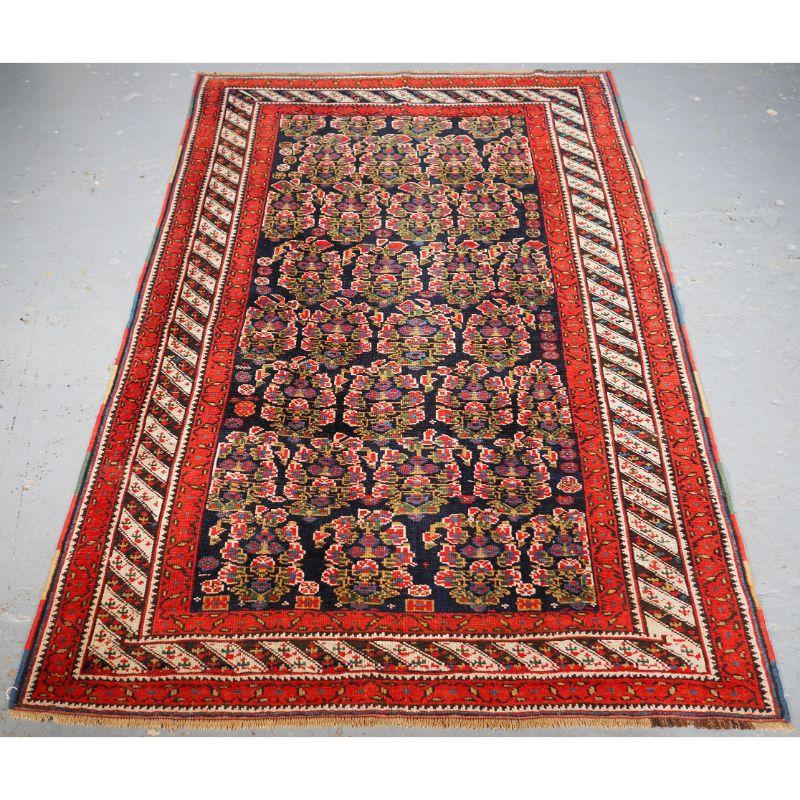 Turkish Antique Kurdish Rug with all over Boteh Design For Sale