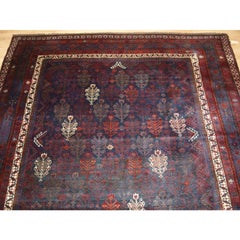 Antique Kurdish Rug with All Over Shrub Design, circa 1890