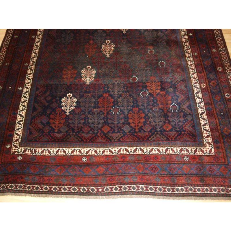 Antique Kurdish Rug with All Over Shrub Design, circa 1890 In Excellent Condition For Sale In Moreton-In-Marsh, GB