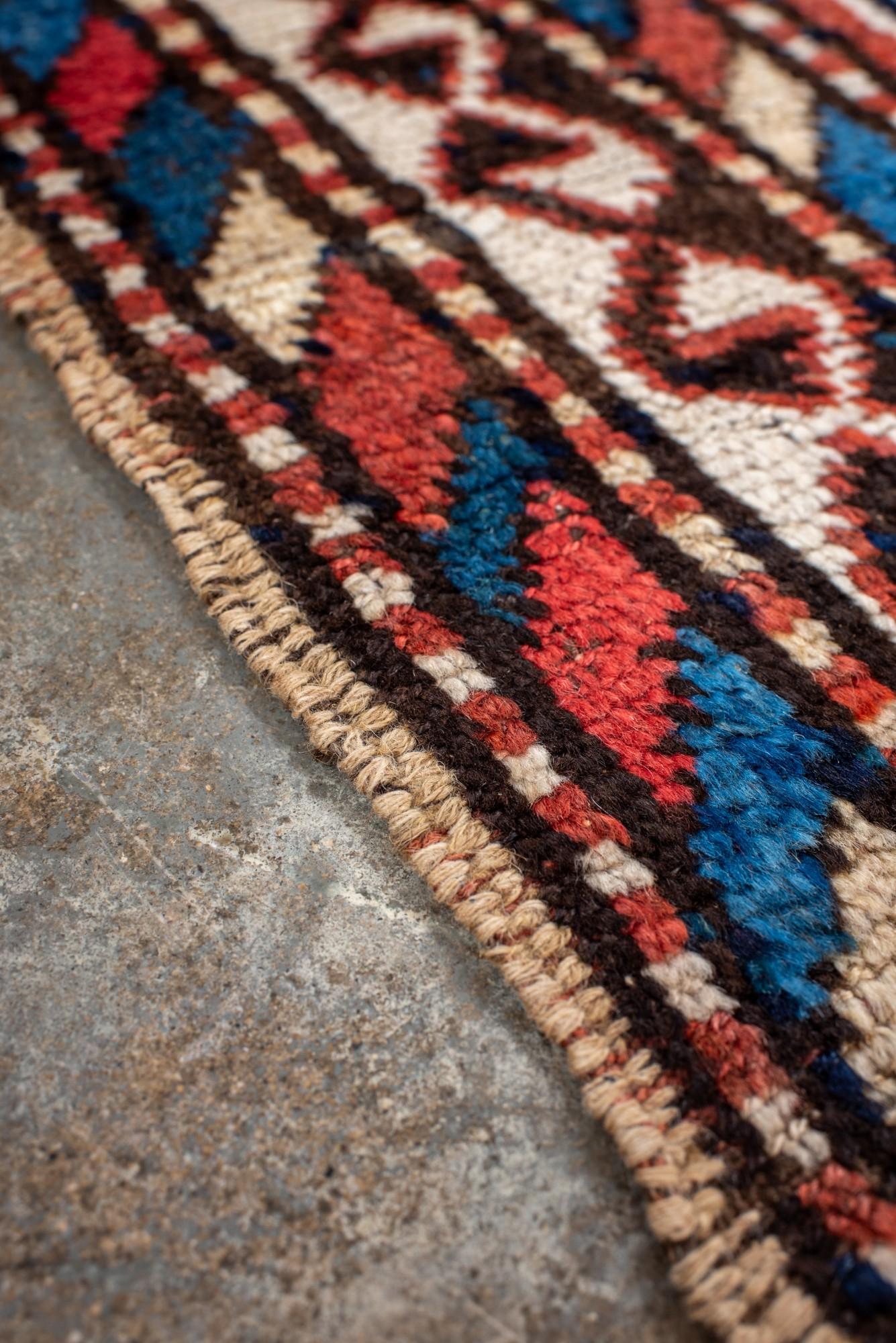 20th Century Antique Kurdish Rug with Geometric Motifs, Circa 1910 For Sale
